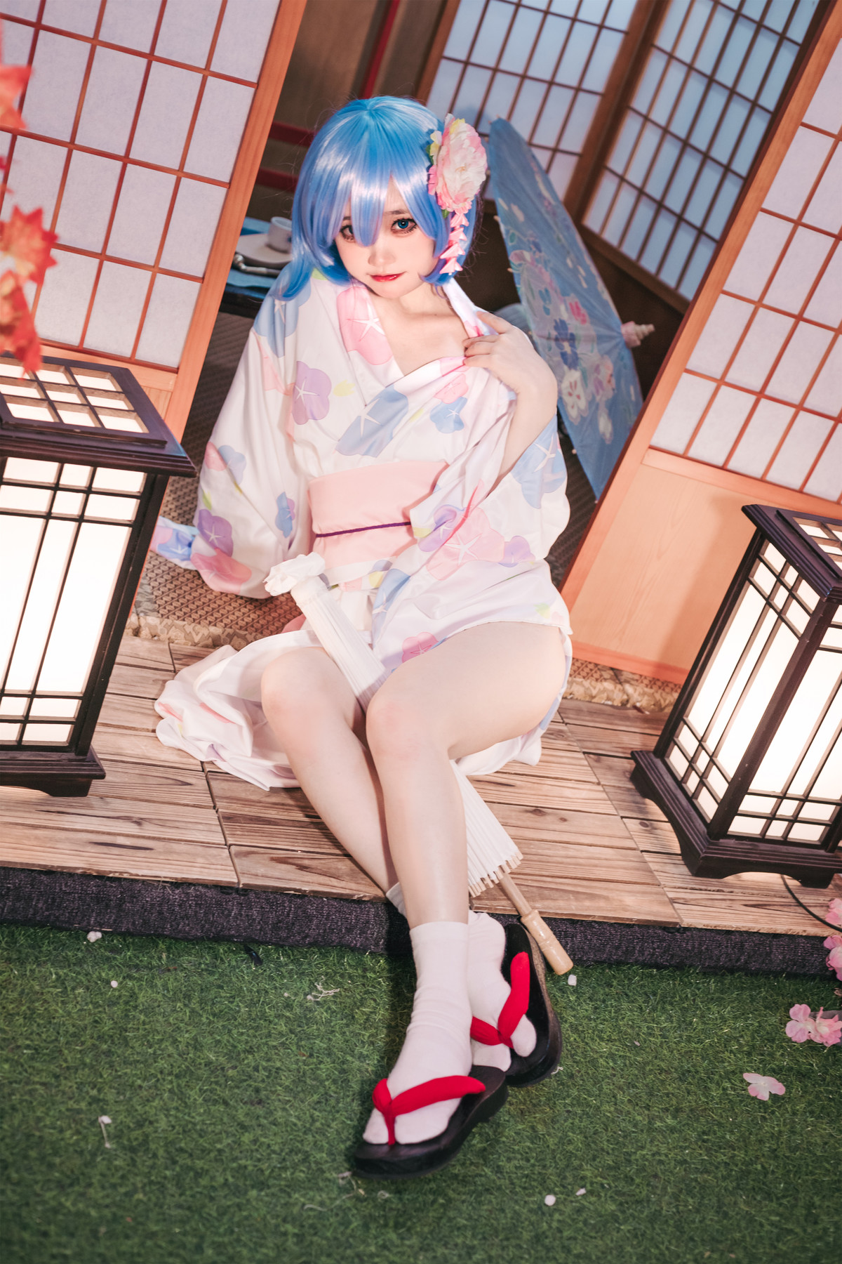 Cosplay 神沢永莉 蕾姆和风 Rem (レム)