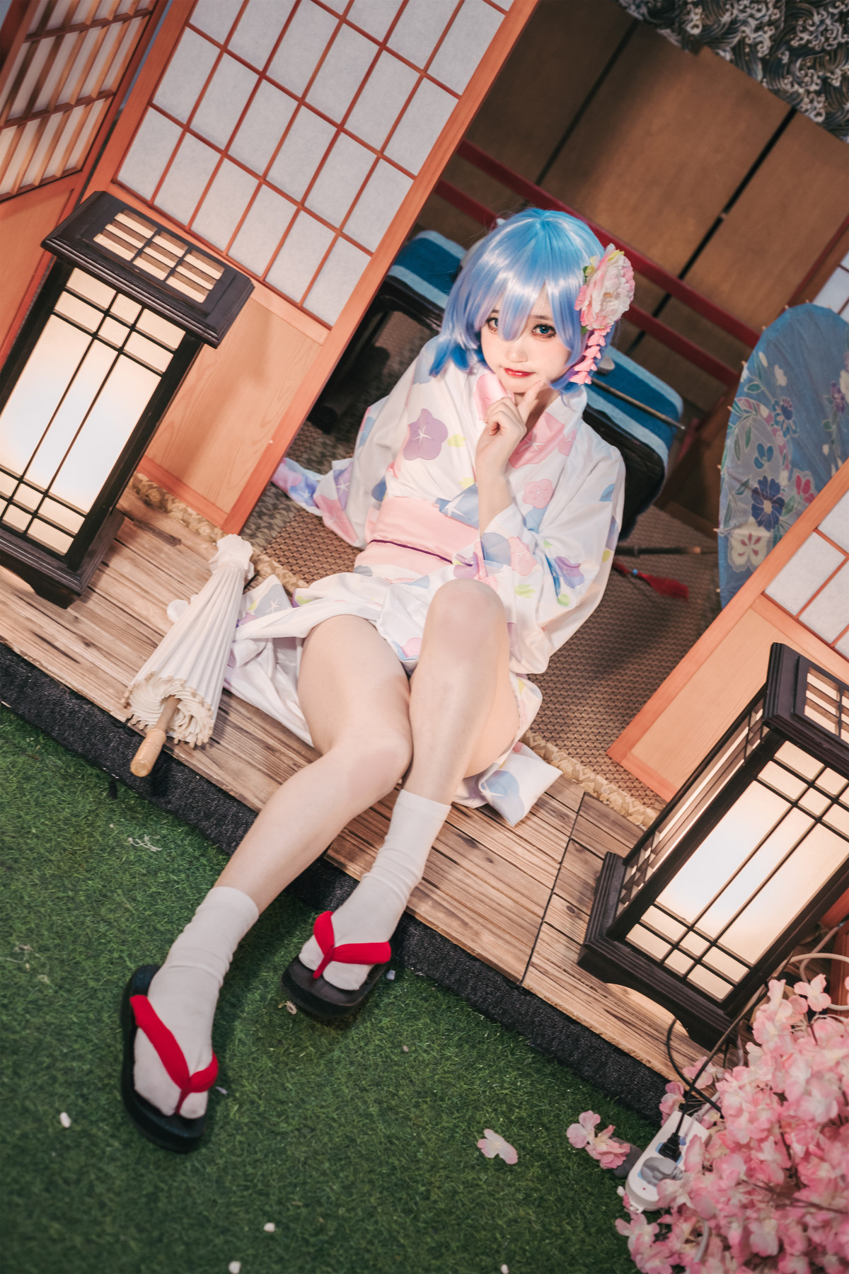 Cosplay 神沢永莉 蕾姆和风 Rem (レム)