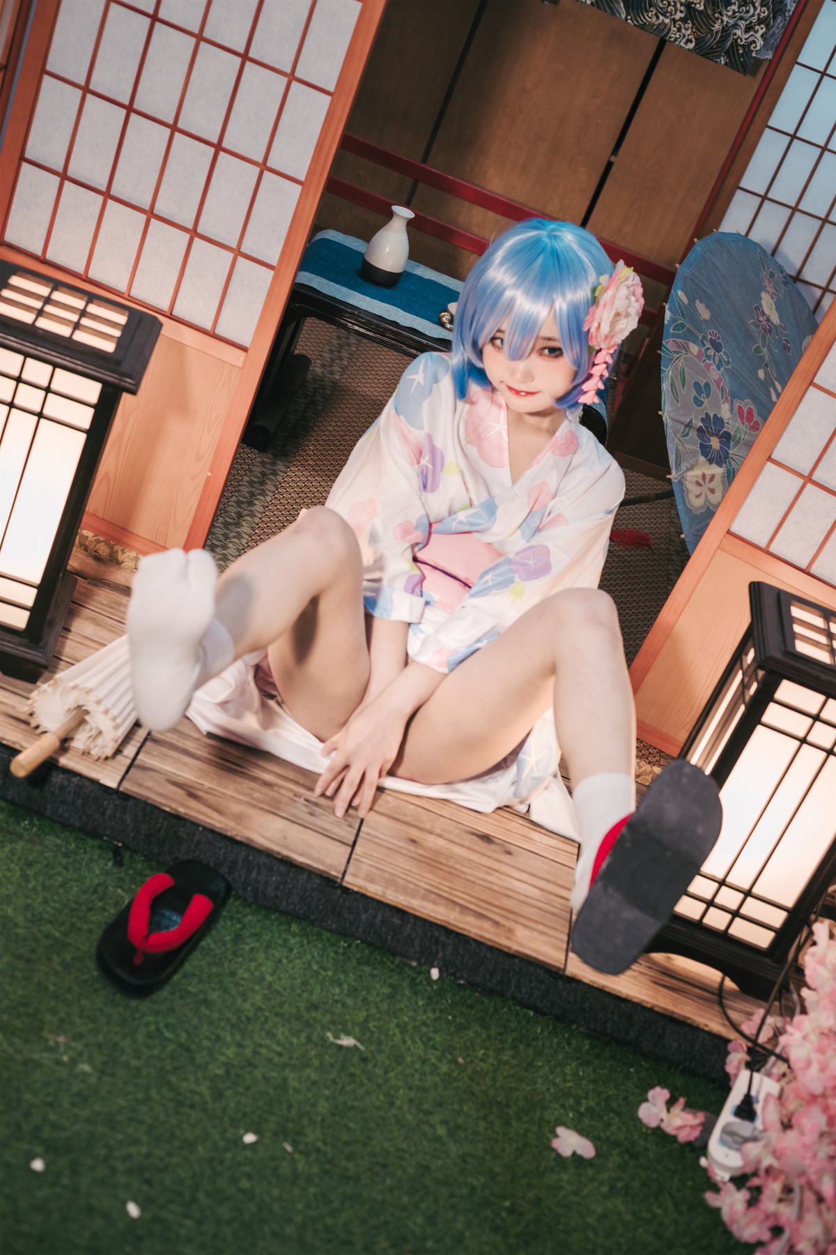 Cosplay 神沢永莉 蕾姆和风 Rem (レム)