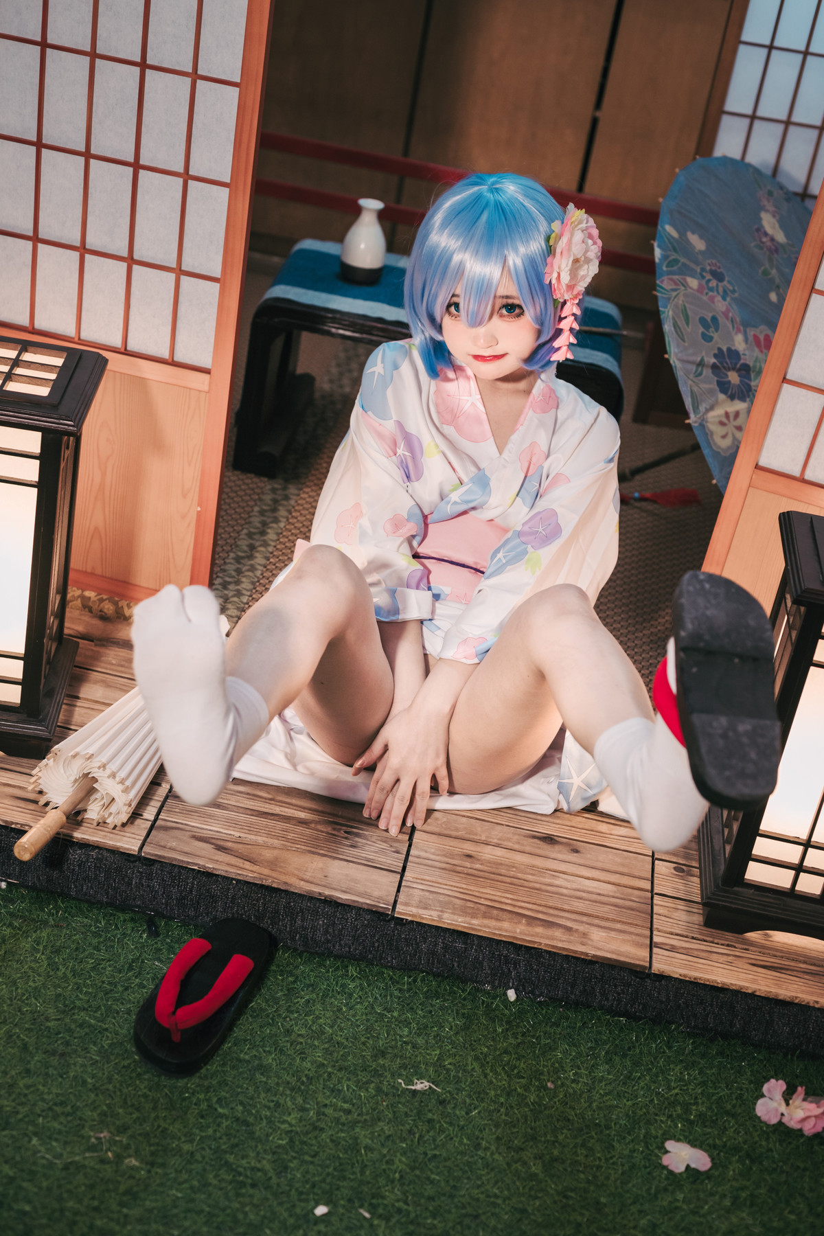 Cosplay 神沢永莉 蕾姆和风 Rem (レム)