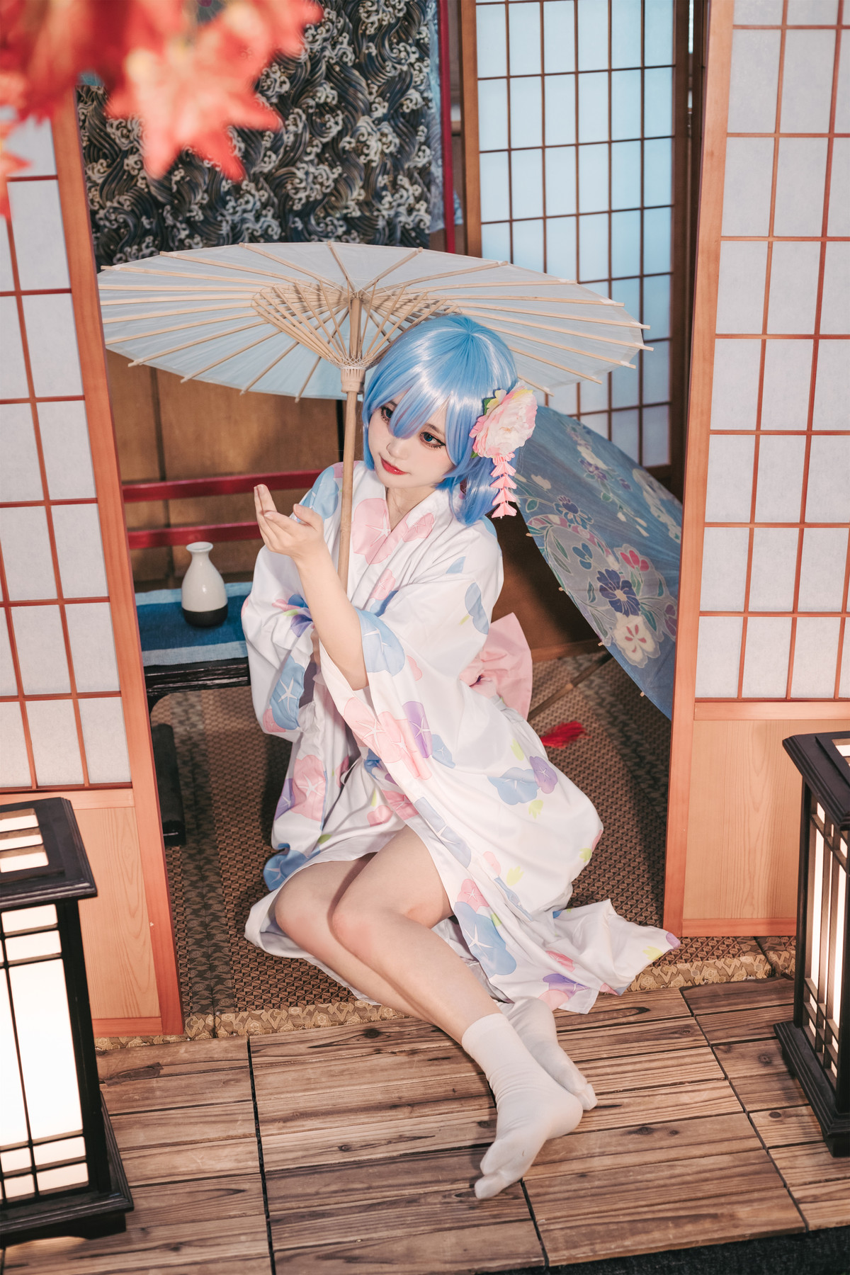 Cosplay 神沢永莉 蕾姆和风 Rem (レム)