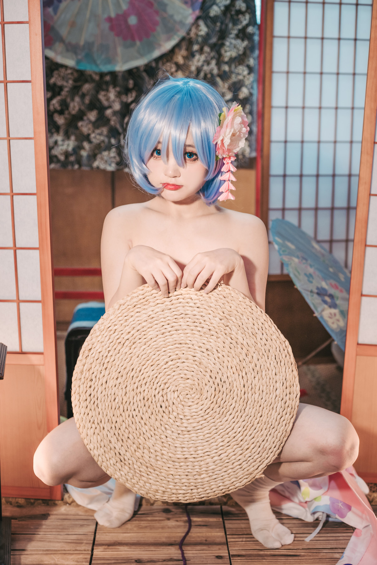 Cosplay 神沢永莉 蕾姆和风 Rem (レム)