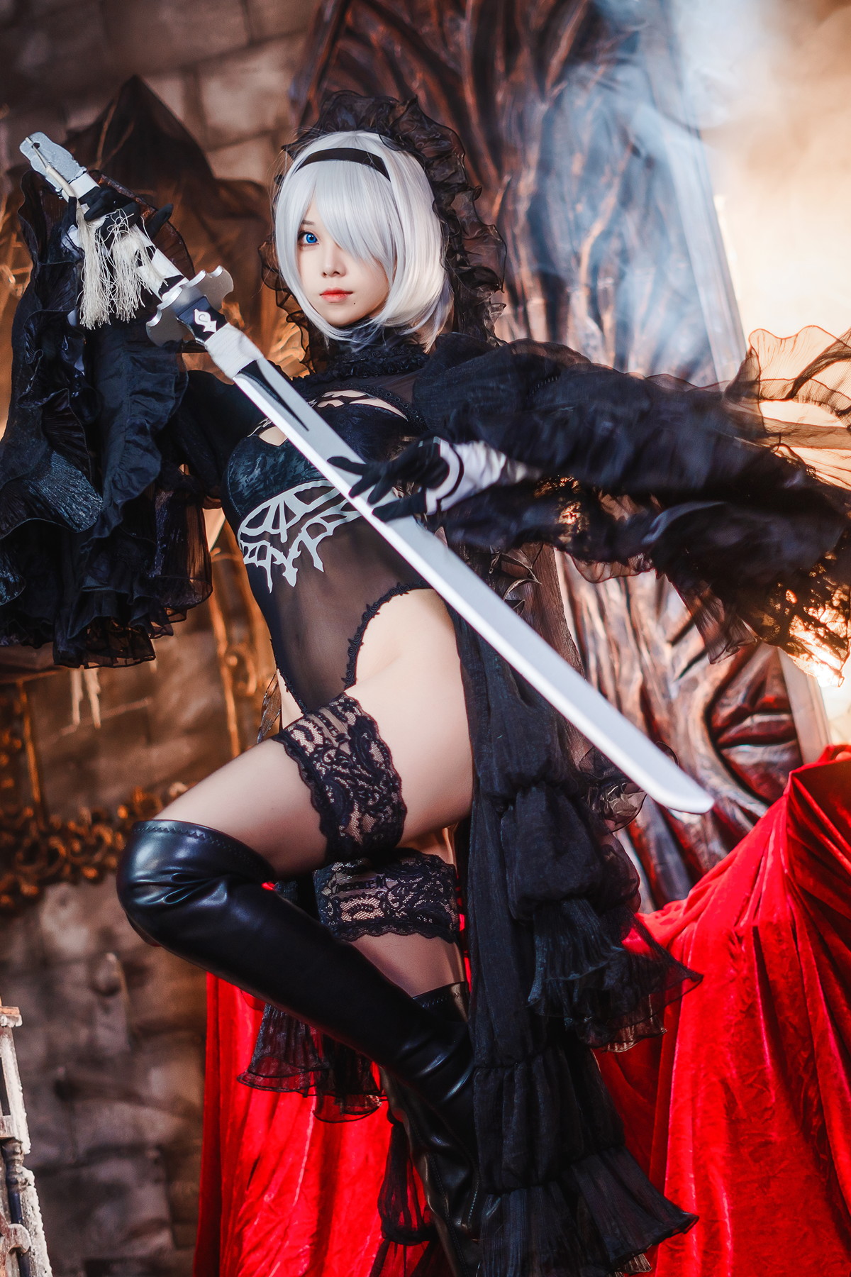 Cosplay 蜜汁猫裘Mizhimaoqiu 2B Nier_Automata Set.01