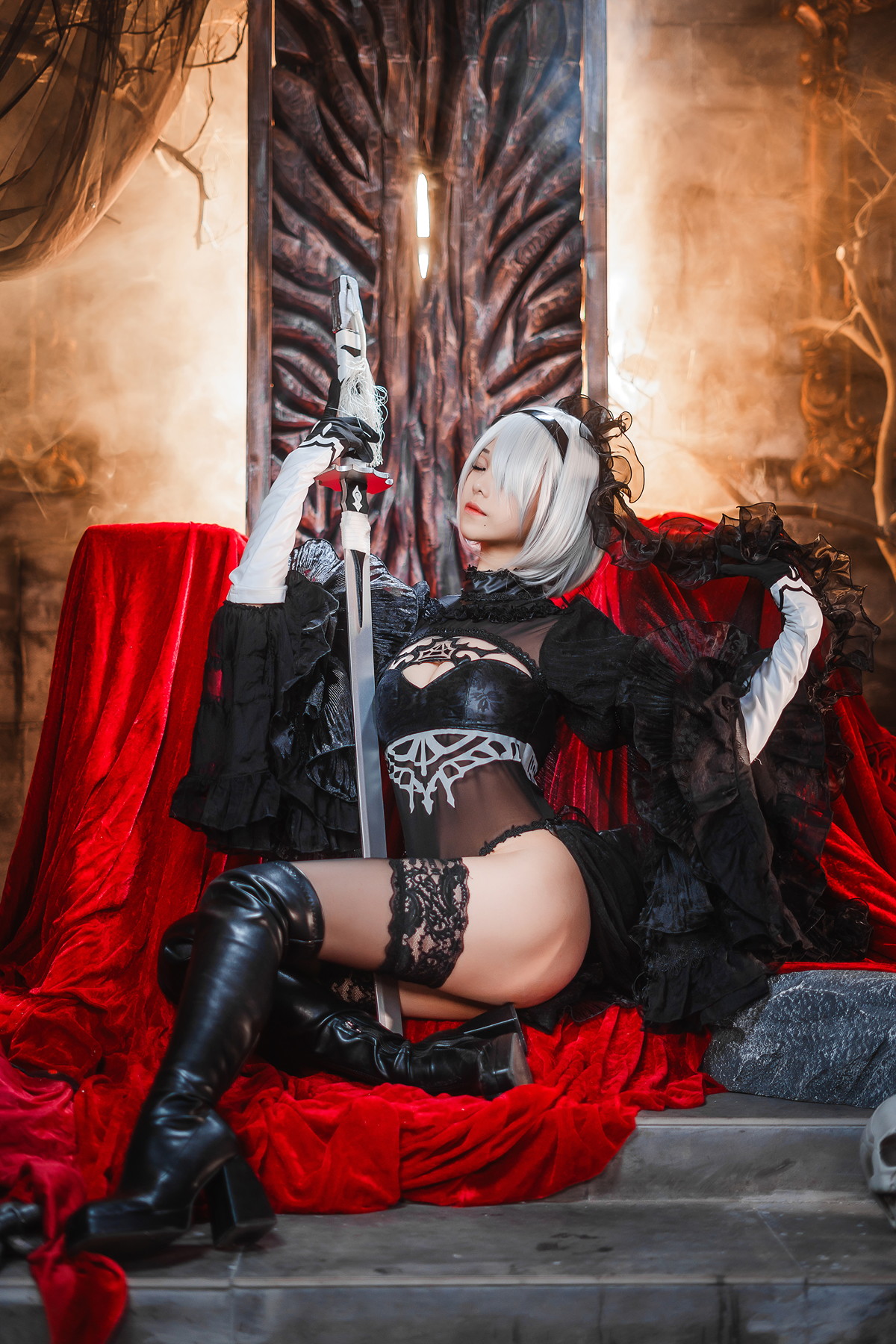 Cosplay 蜜汁猫裘Mizhimaoqiu 2B Nier_Automata Set.01