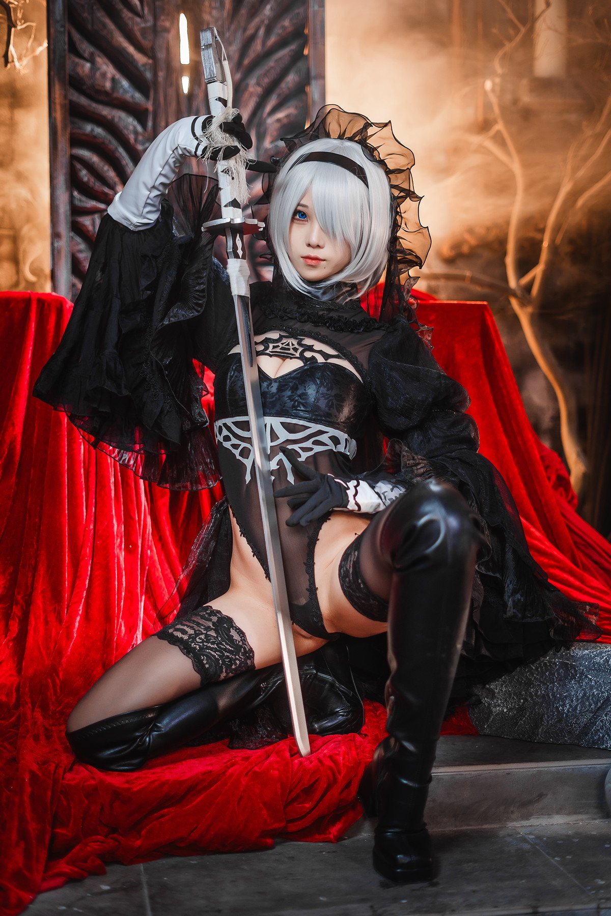 Cosplay 蜜汁猫裘Mizhimaoqiu 2B Nier_Automata Set.01