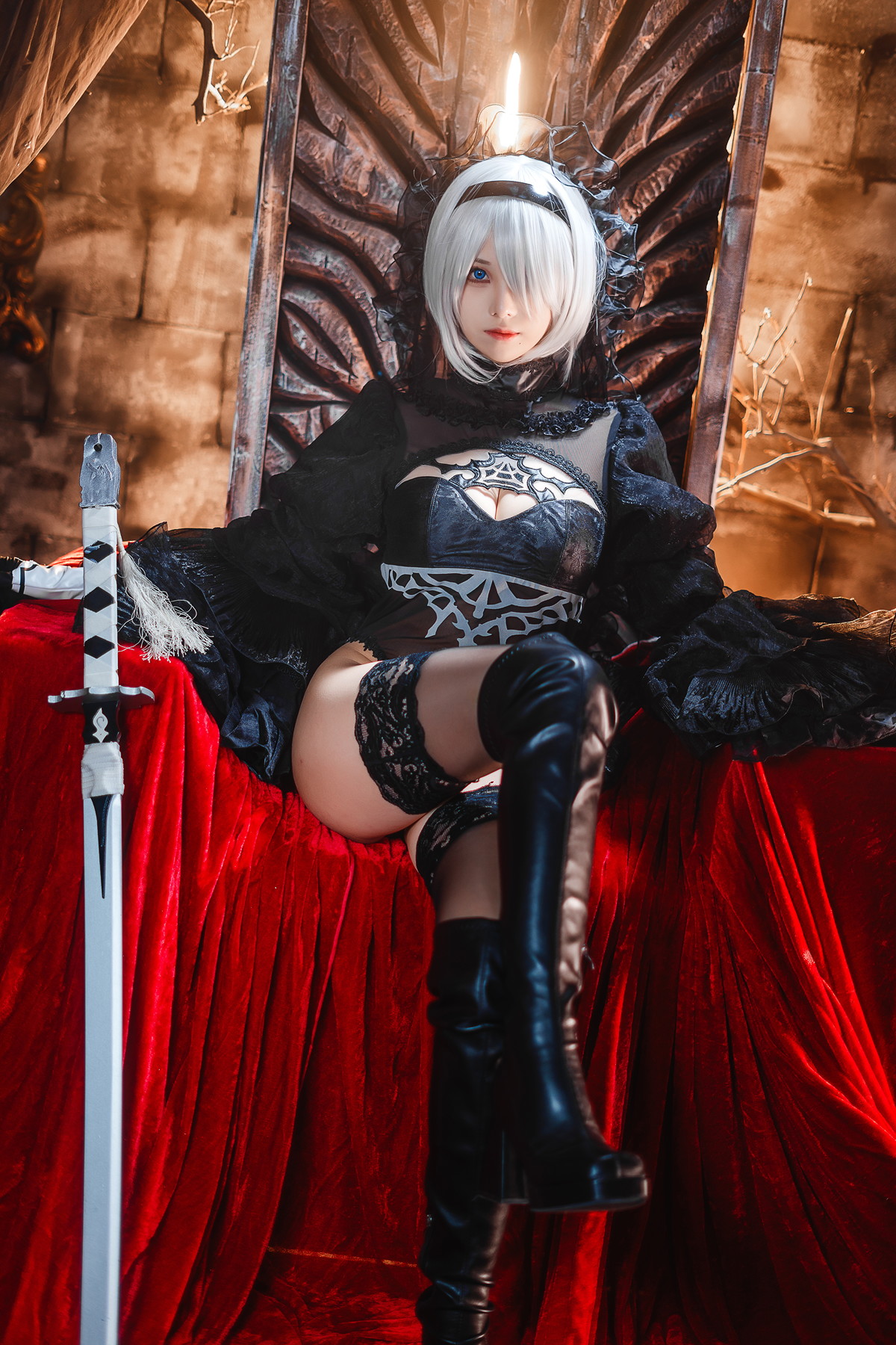 Cosplay 蜜汁猫裘Mizhimaoqiu 2B Nier_Automata Set.01