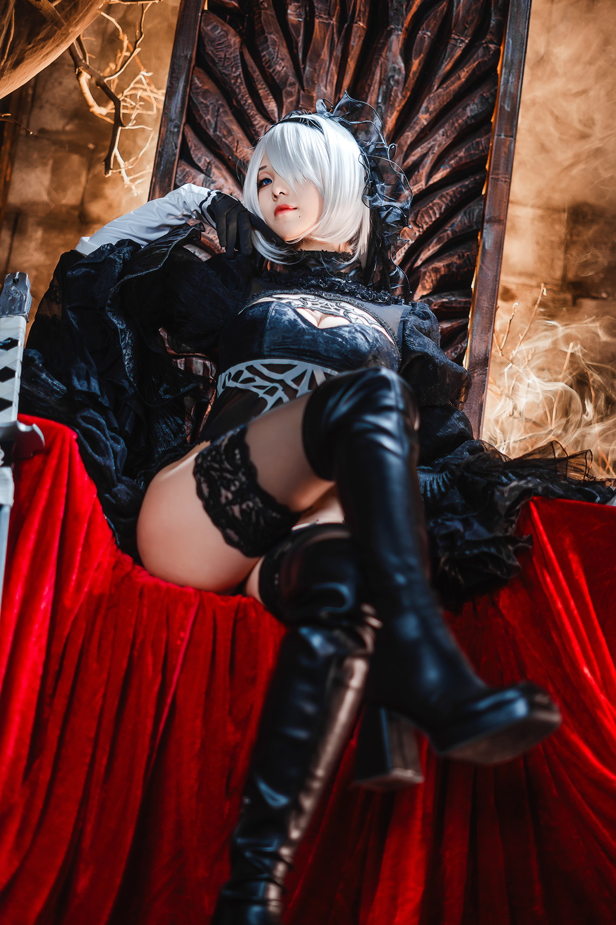 Cosplay 蜜汁猫裘Mizhimaoqiu 2B Nier_Automata Set.01