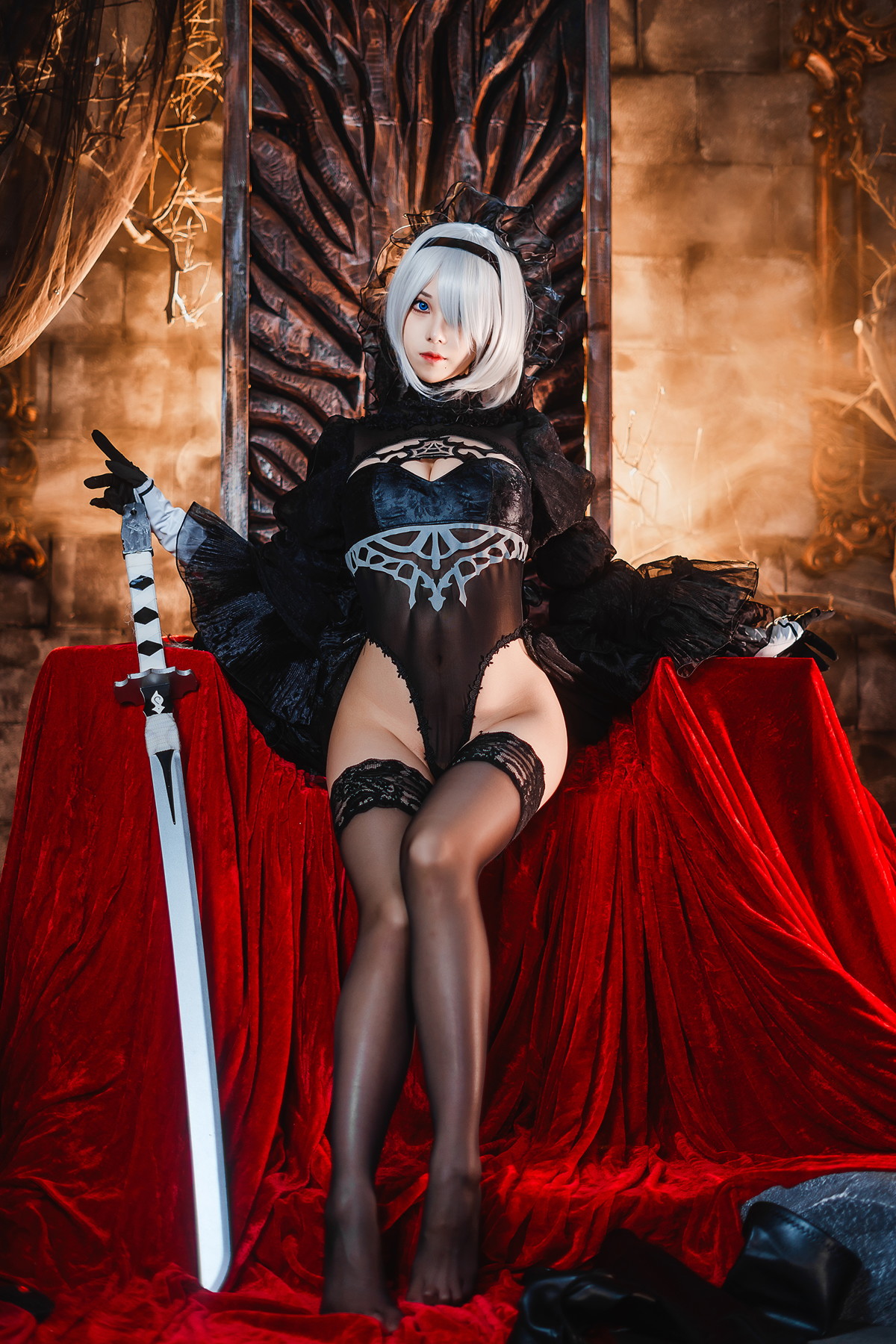 Cosplay 蜜汁猫裘Mizhimaoqiu 2B Nier_Automata Set.01