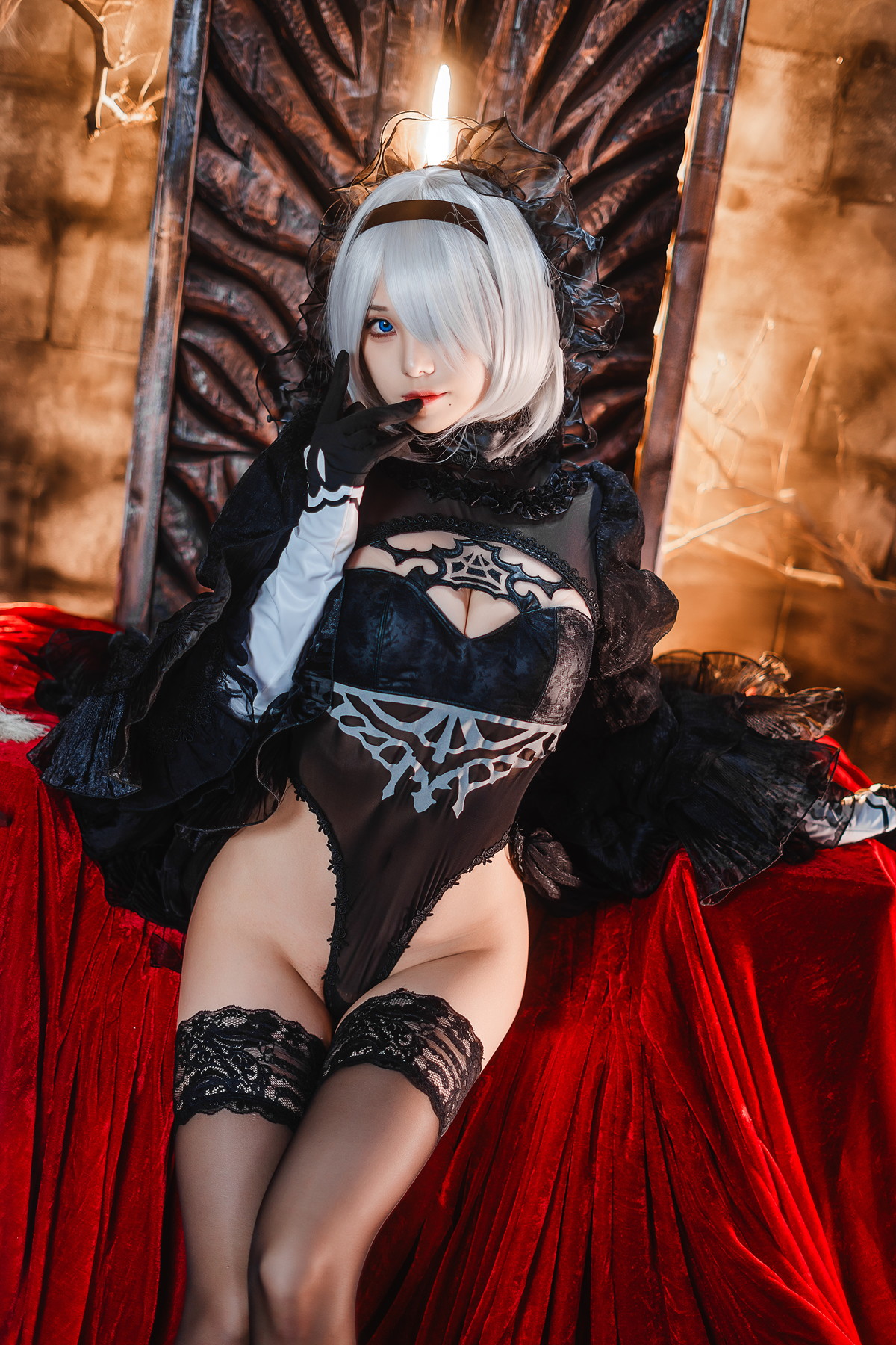 Cosplay 蜜汁猫裘Mizhimaoqiu 2B Nier_Automata Set.01