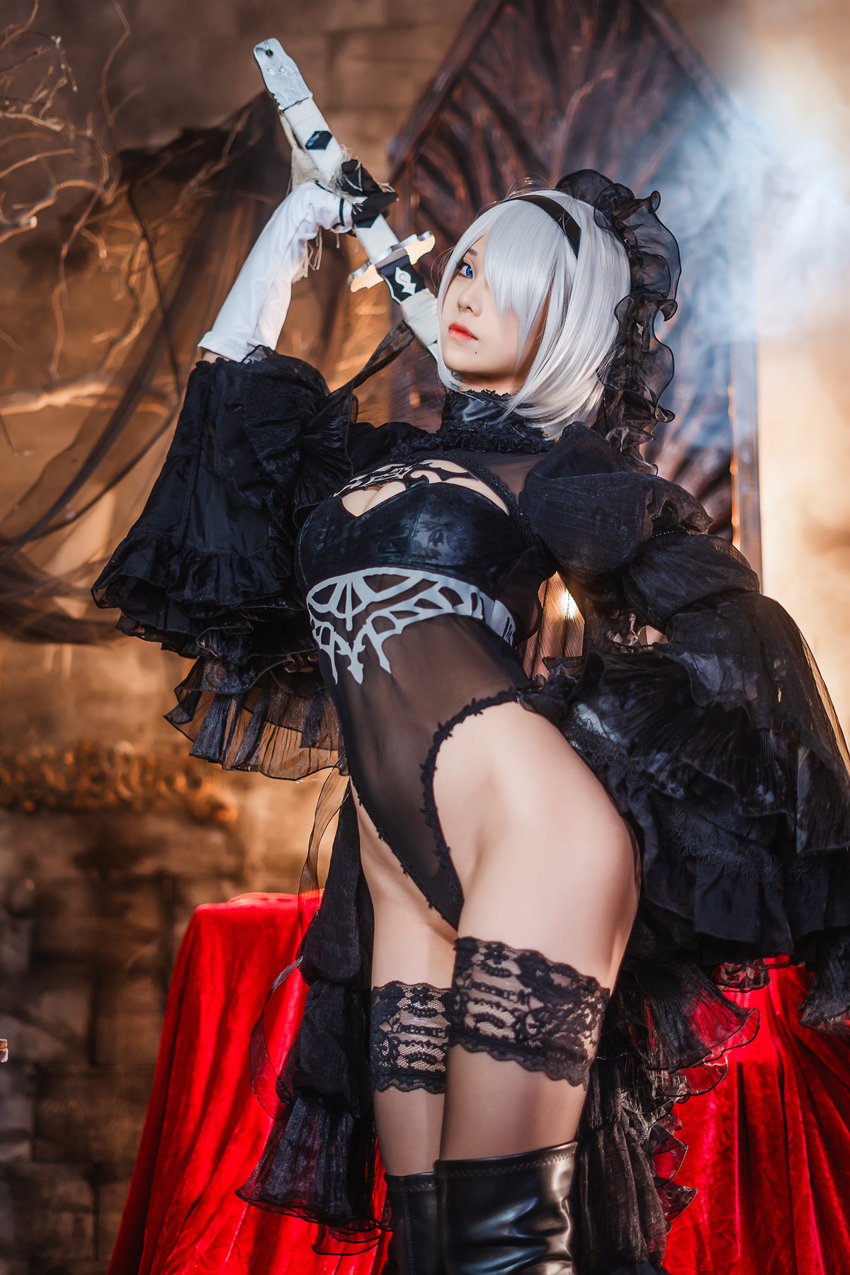 Cosplay 蜜汁猫裘Mizhimaoqiu 2B Nier_Automata Set.01