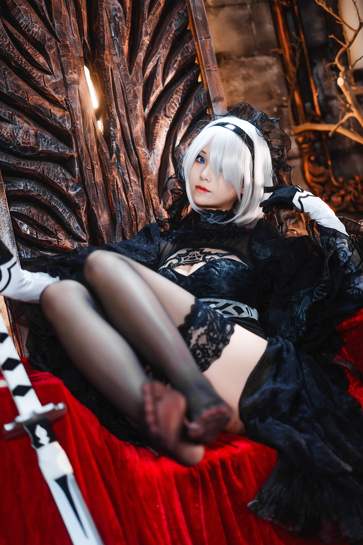 Cosplay 蜜汁猫裘Mizhimaoqiu 2B Nier_Automata Set.01