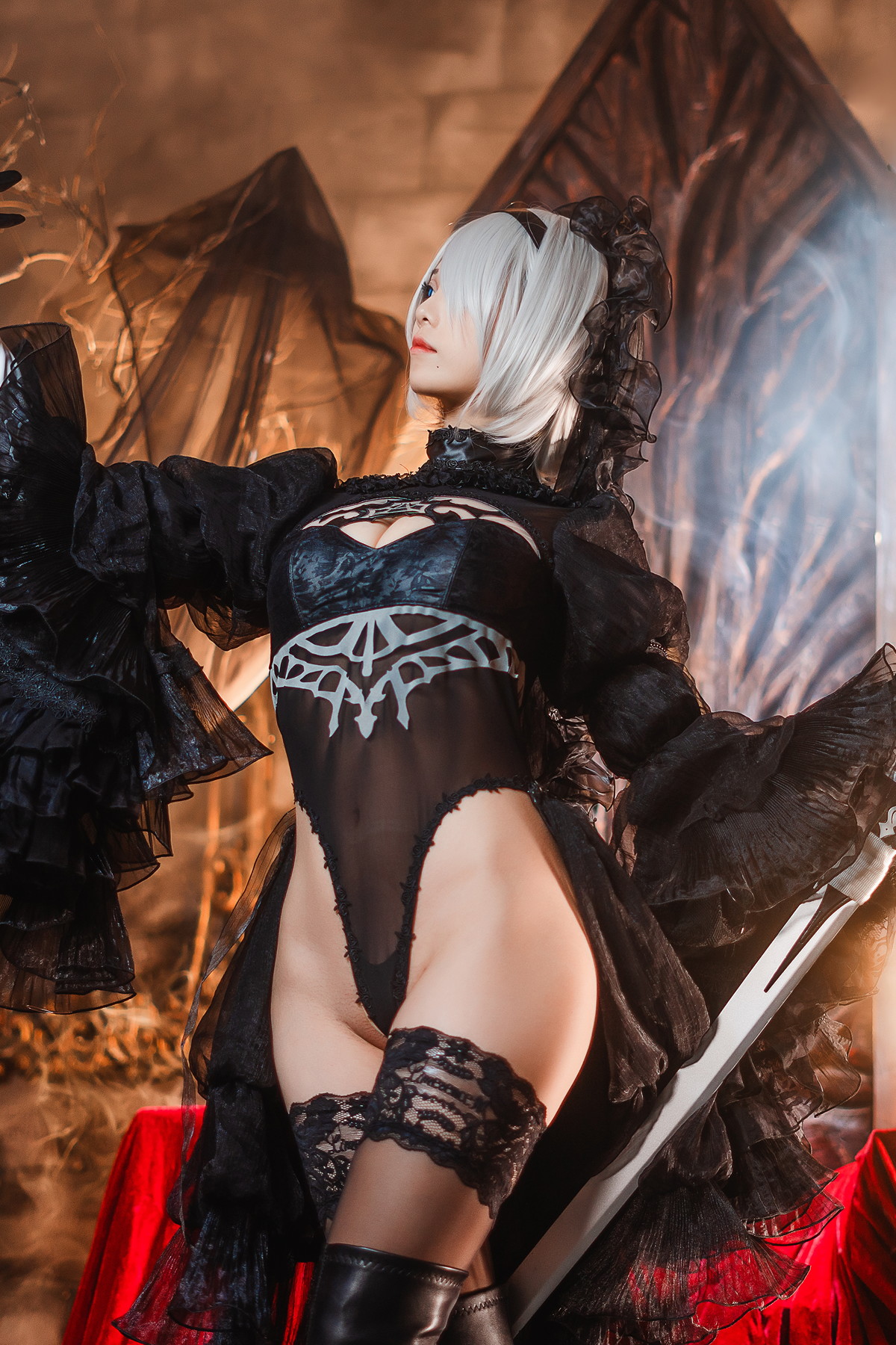 Cosplay 蜜汁猫裘Mizhimaoqiu 2B Nier_Automata Set.02