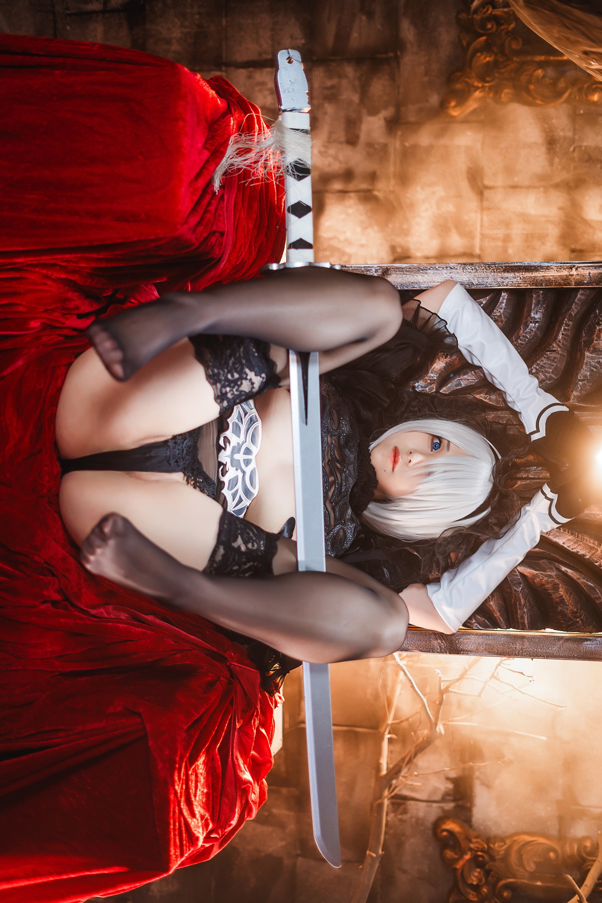 Cosplay 蜜汁猫裘Mizhimaoqiu 2B Nier_Automata Set.02