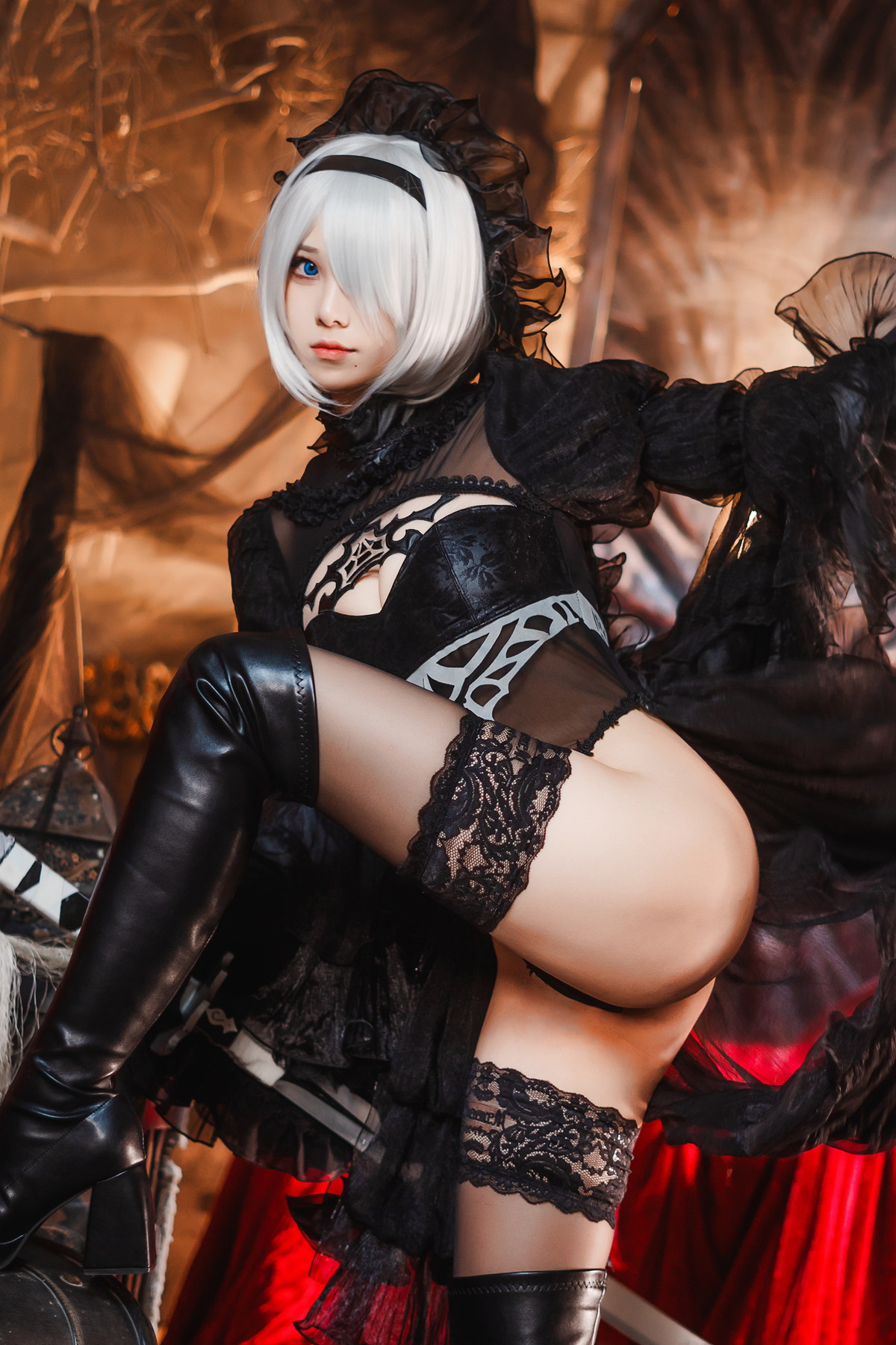 Cosplay 蜜汁猫裘Mizhimaoqiu 2B Nier_Automata Set.02