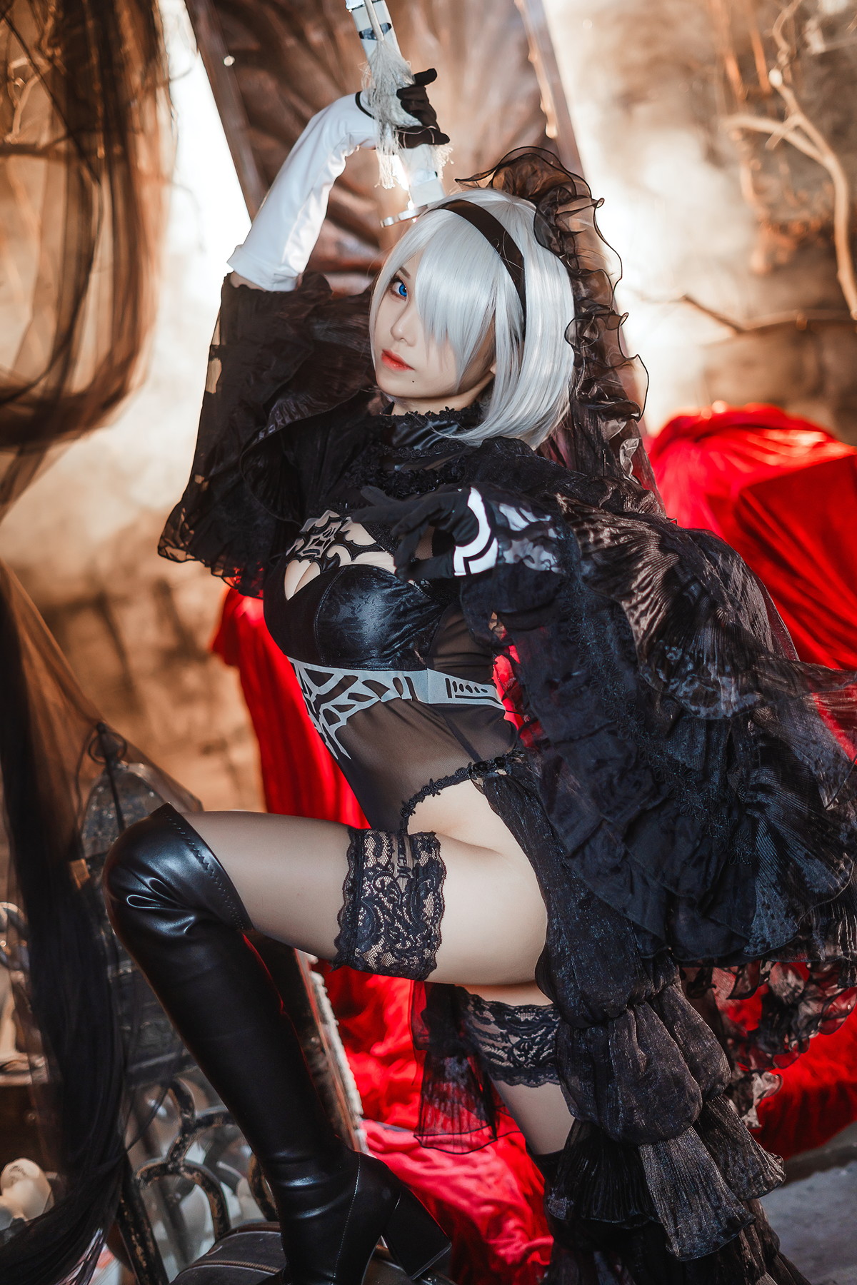 Cosplay 蜜汁猫裘Mizhimaoqiu 2B Nier_Automata Set.02