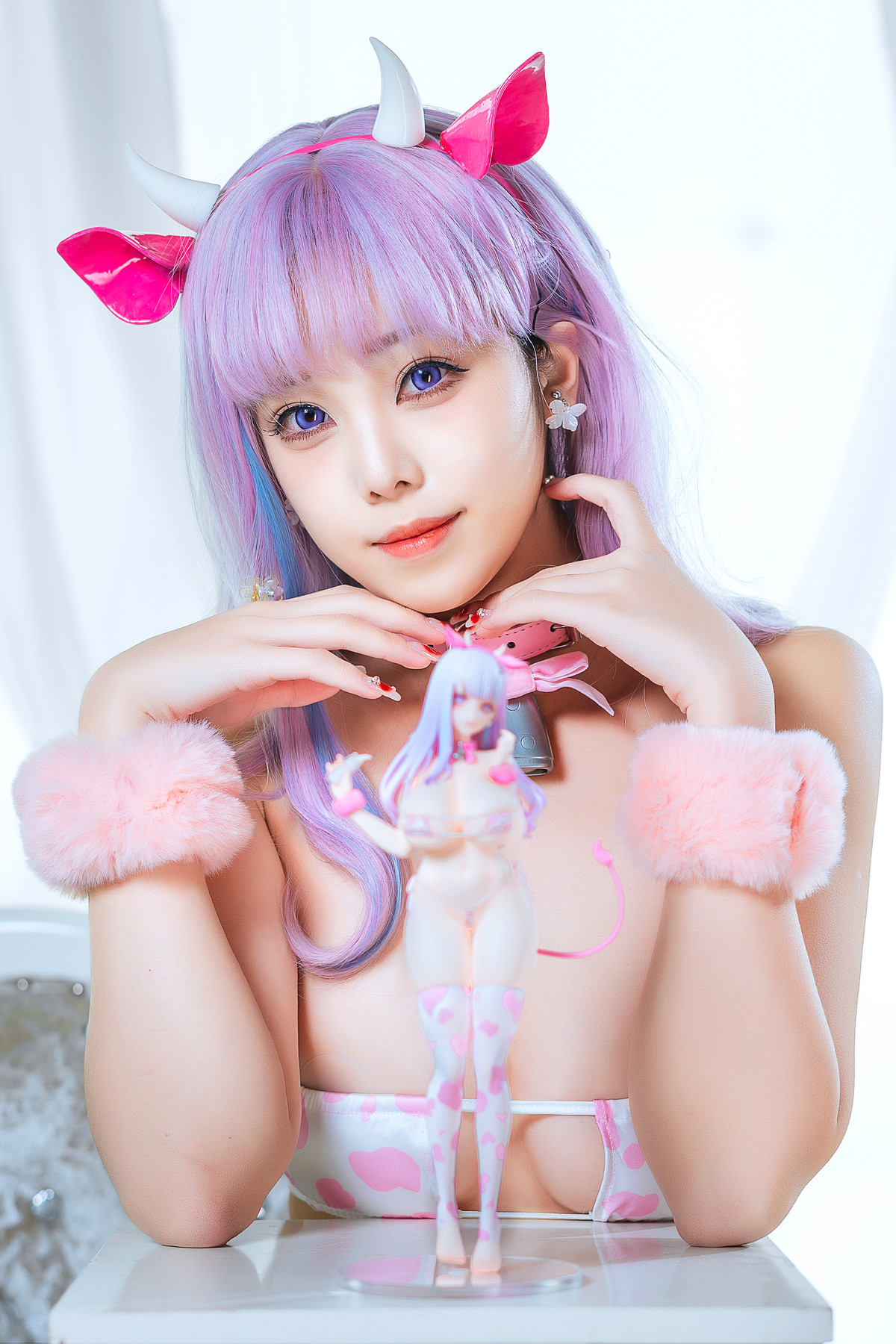 Cosplay 蜜汁猫裘Mizhimaoqiu 普利茅斯 奶牛装ver Set.01