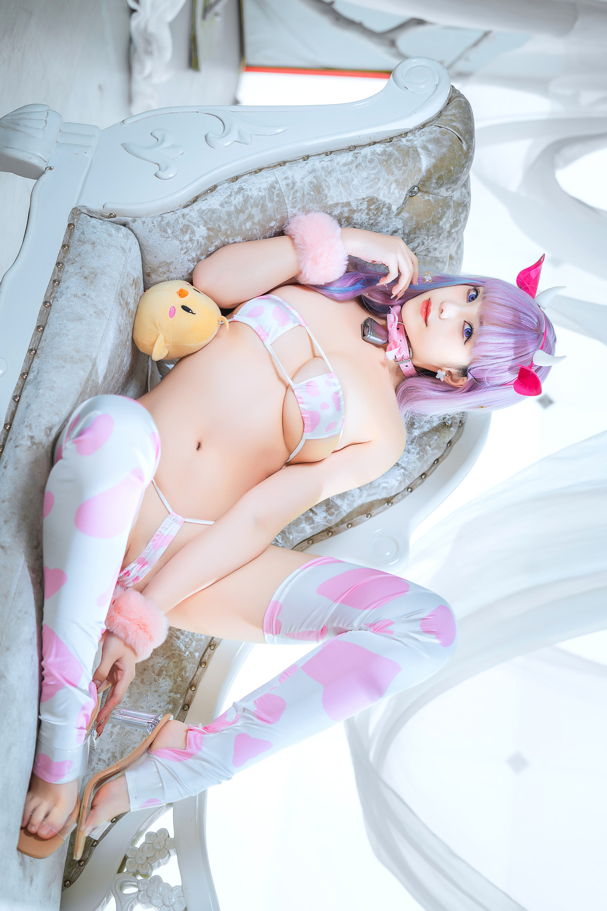 Cosplay 蜜汁猫裘Mizhimaoqiu 普利茅斯 奶牛装ver Set.01