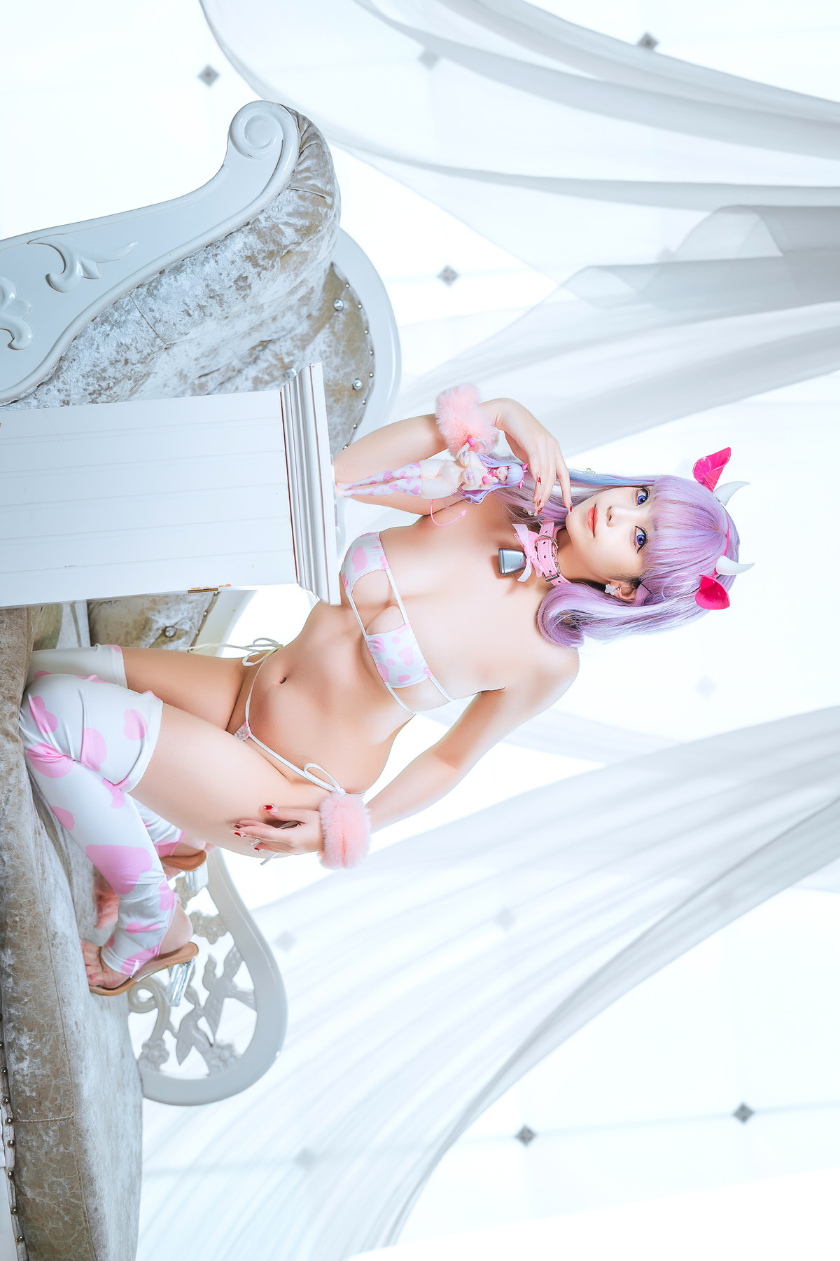 Cosplay 蜜汁猫裘Mizhimaoqiu 普利茅斯 奶牛装ver Set.01