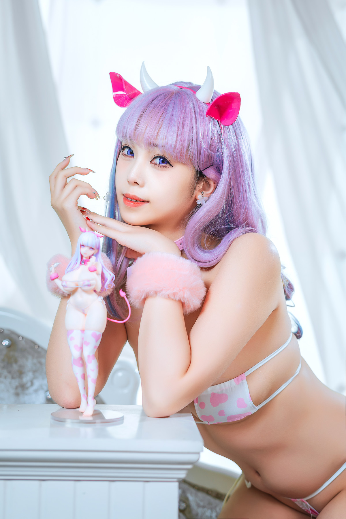 Cosplay 蜜汁猫裘Mizhimaoqiu 普利茅斯 奶牛装ver Set.01