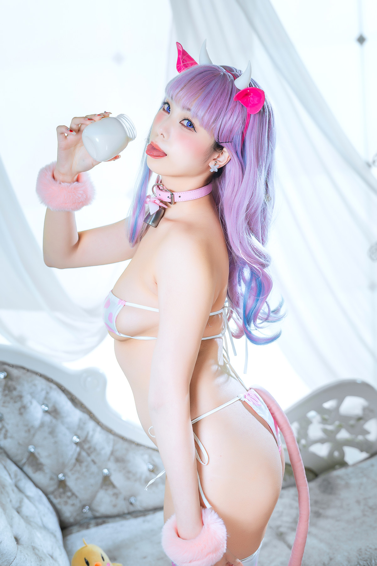 Cosplay 蜜汁猫裘Mizhimaoqiu 普利茅斯 奶牛装ver Set.02