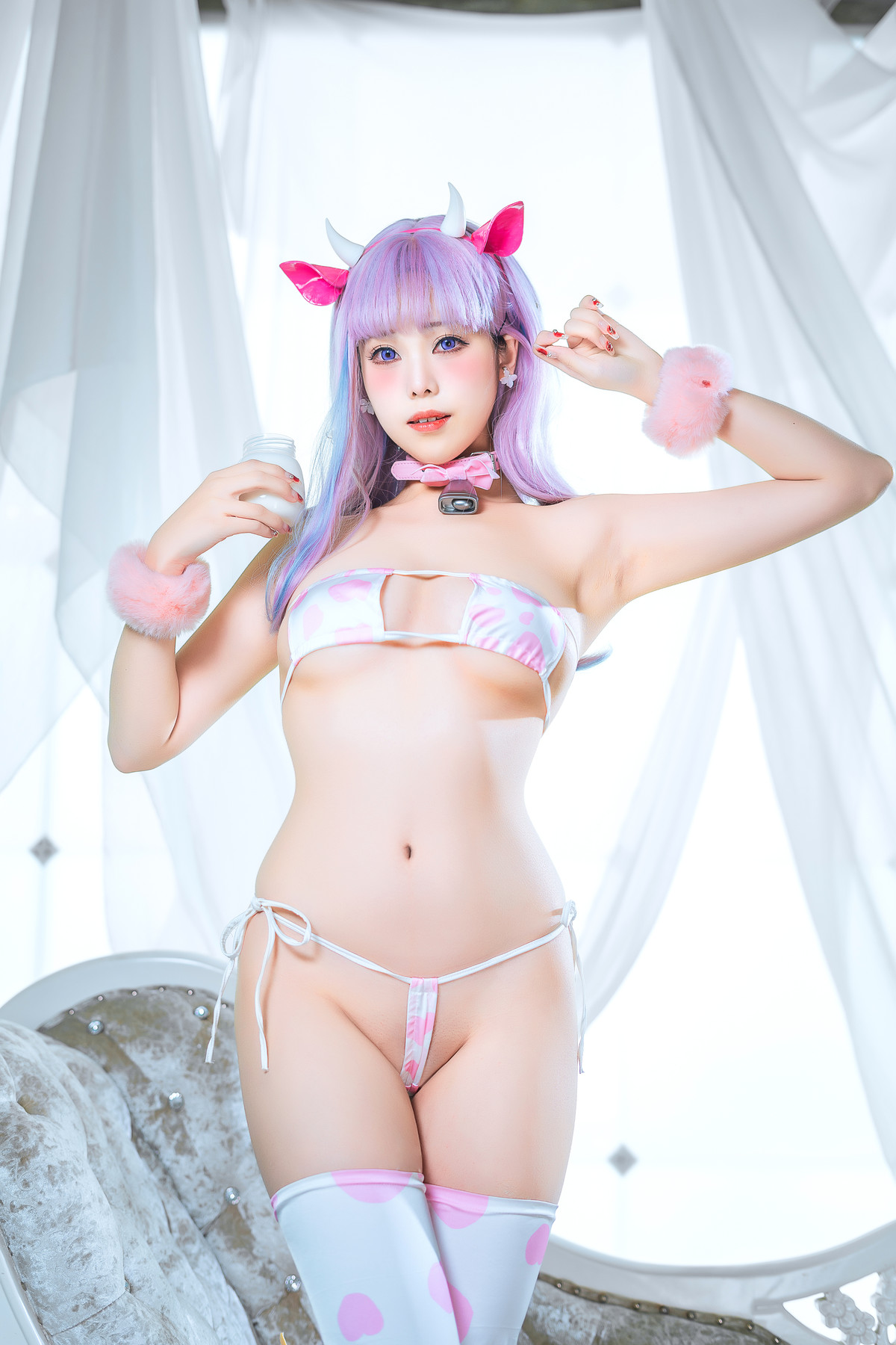 Cosplay 蜜汁猫裘Mizhimaoqiu 普利茅斯 奶牛装ver Set.02