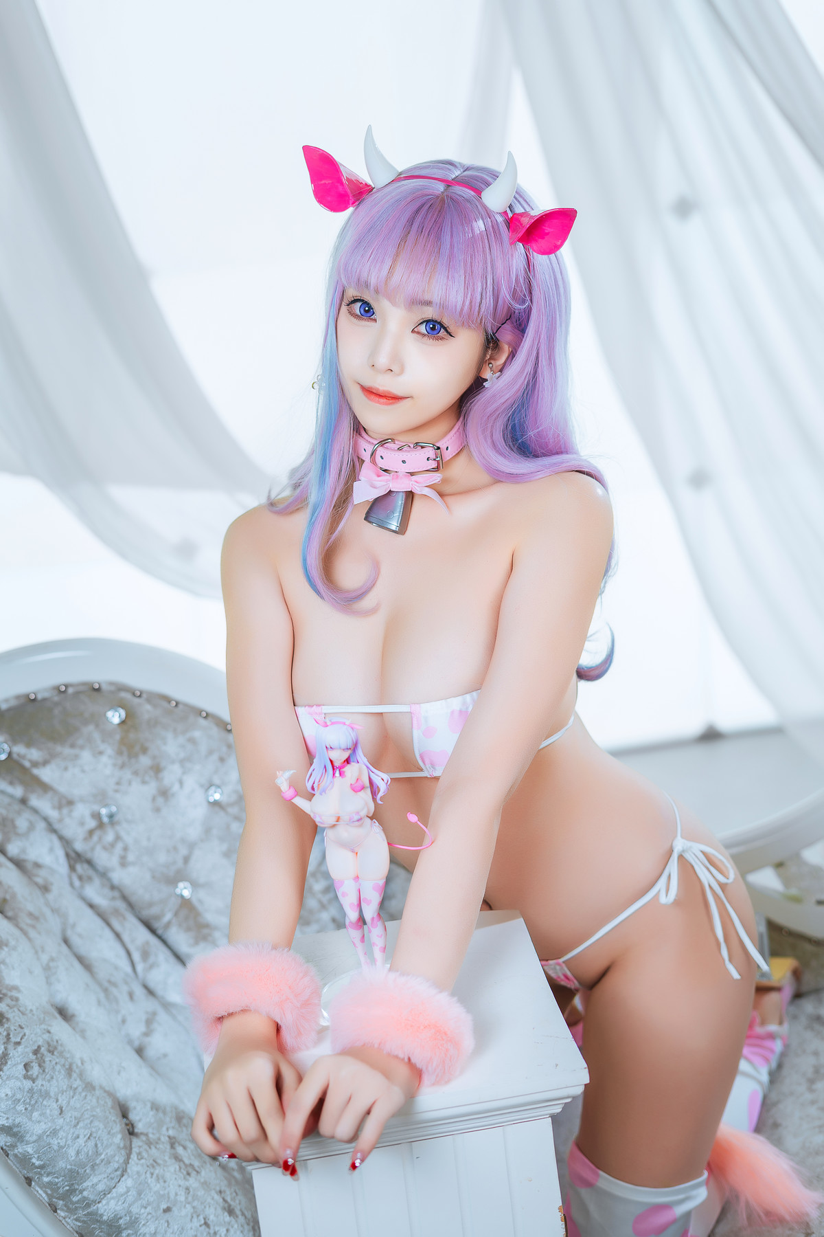 Cosplay 蜜汁猫裘Mizhimaoqiu 普利茅斯 奶牛装ver Set.02