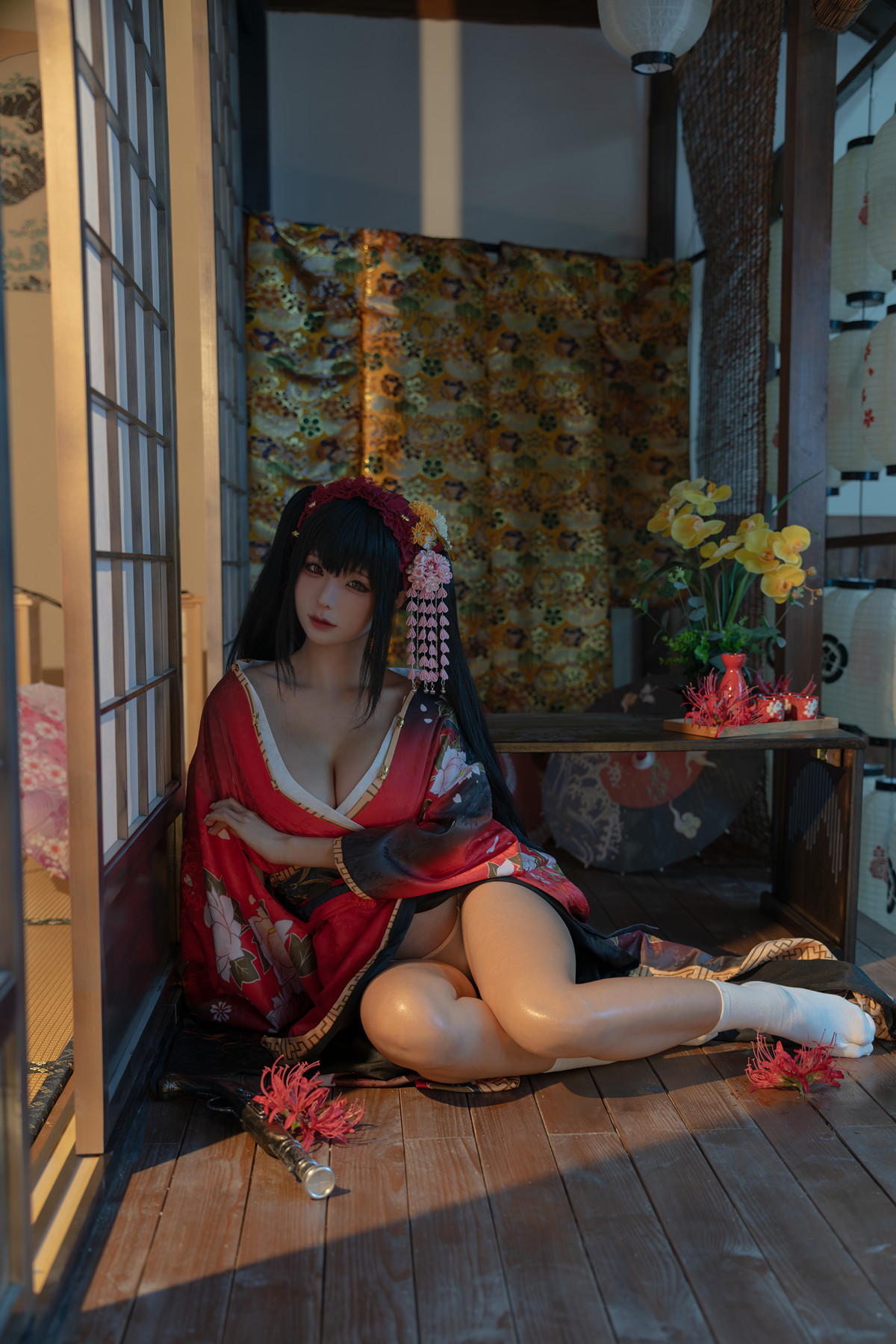 Cosplay 蠢沫沫Chunmomo 狂三和服 Kurumi Set.01