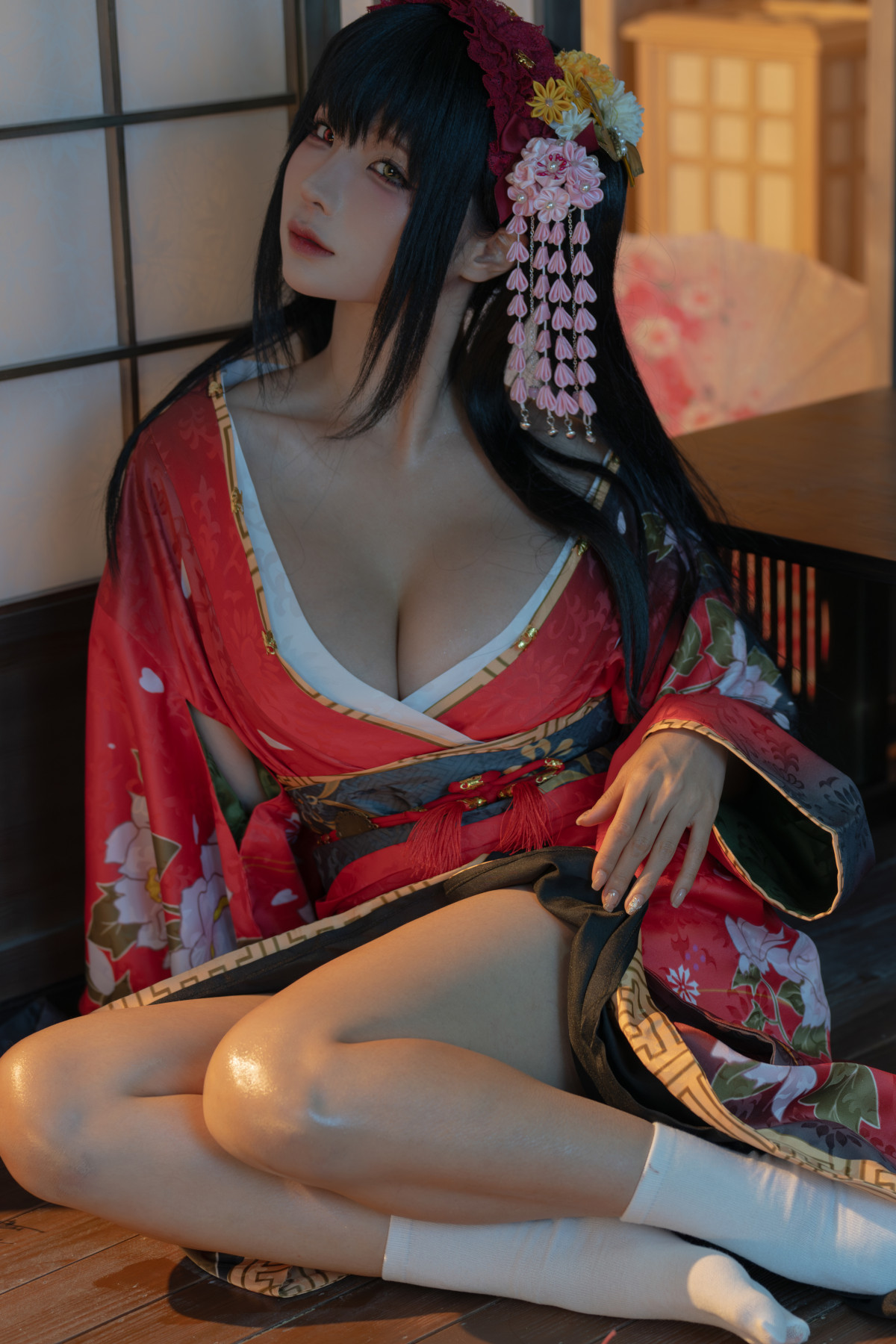 Cosplay 蠢沫沫Chunmomo 狂三和服 Kurumi Set.01