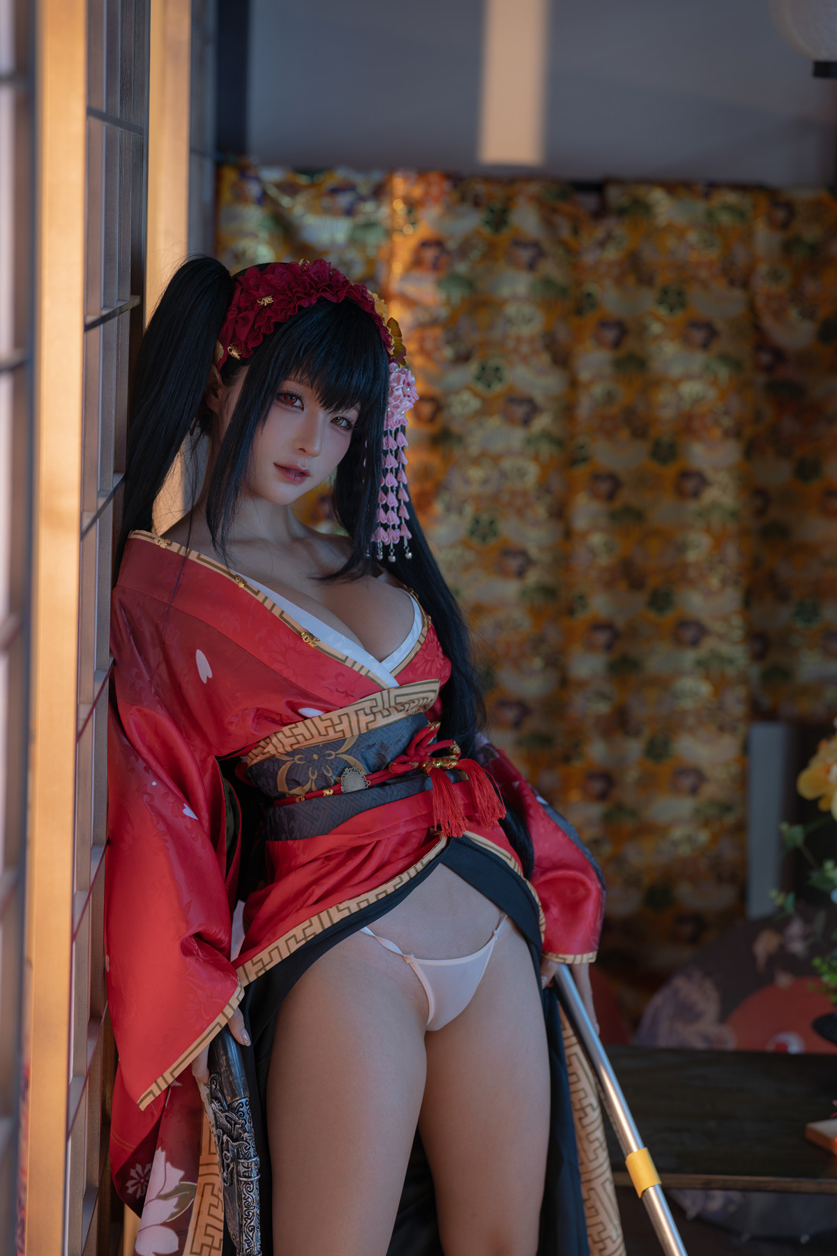 Cosplay 蠢沫沫Chunmomo 狂三和服 Kurumi Set.01