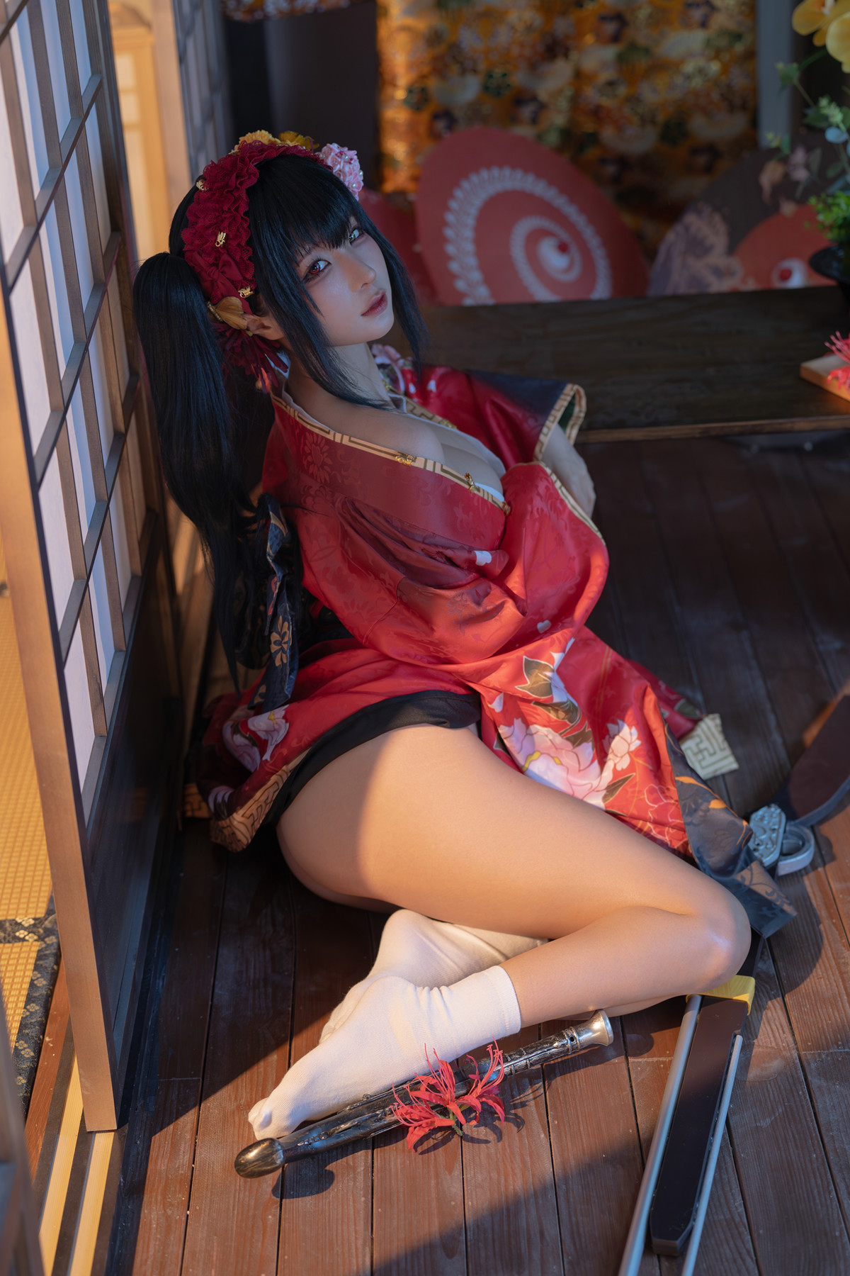 Cosplay 蠢沫沫Chunmomo 狂三和服 Kurumi Set.01