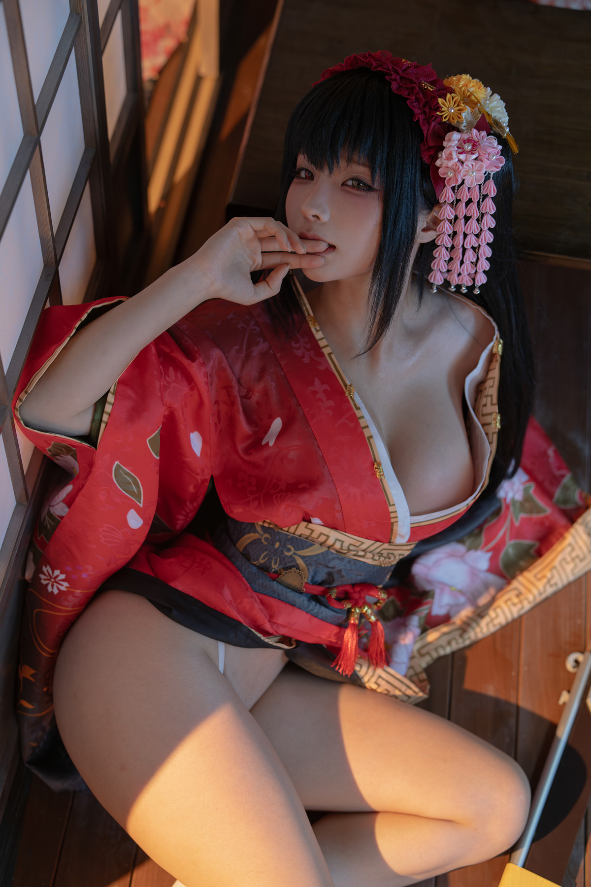 Cosplay 蠢沫沫Chunmomo 狂三和服 Kurumi Set.01