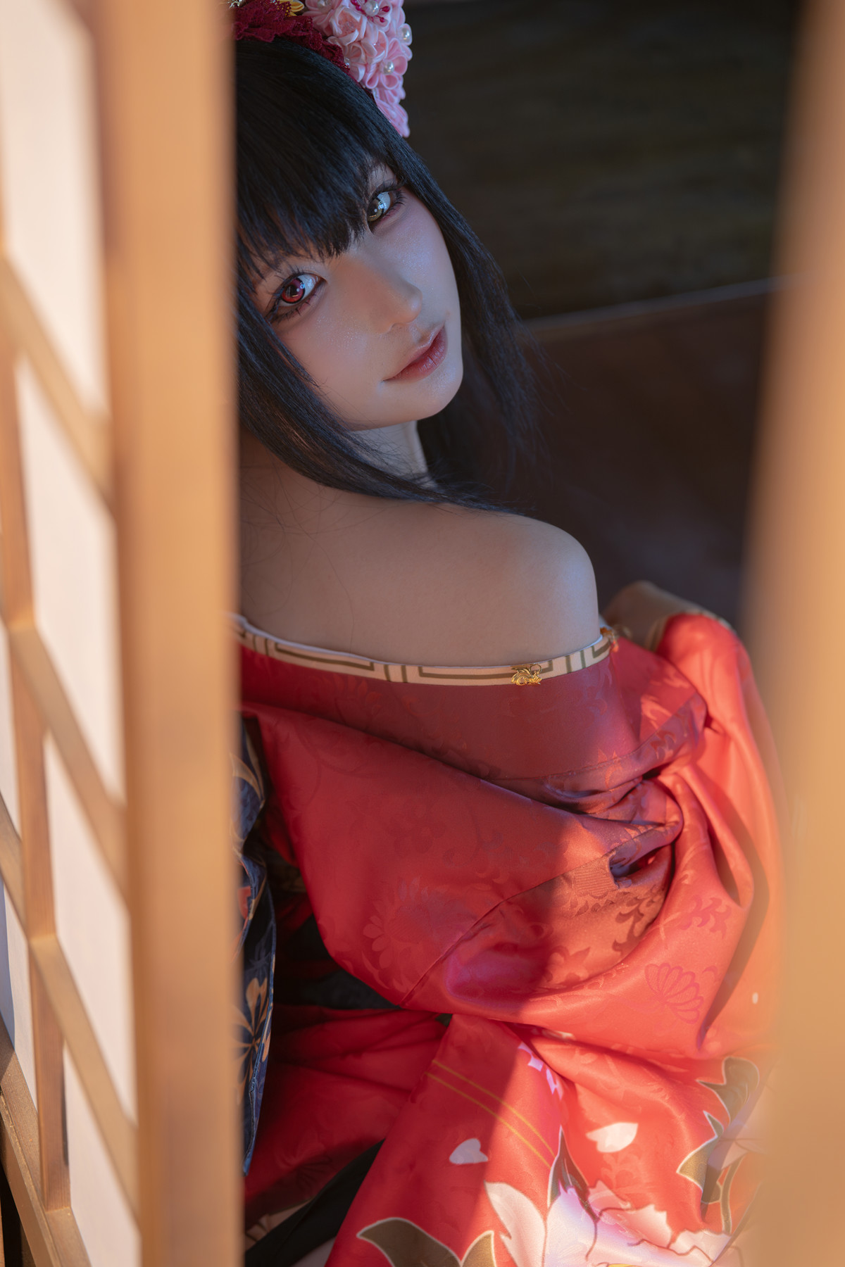 Cosplay 蠢沫沫Chunmomo 狂三和服 Kurumi Set.01