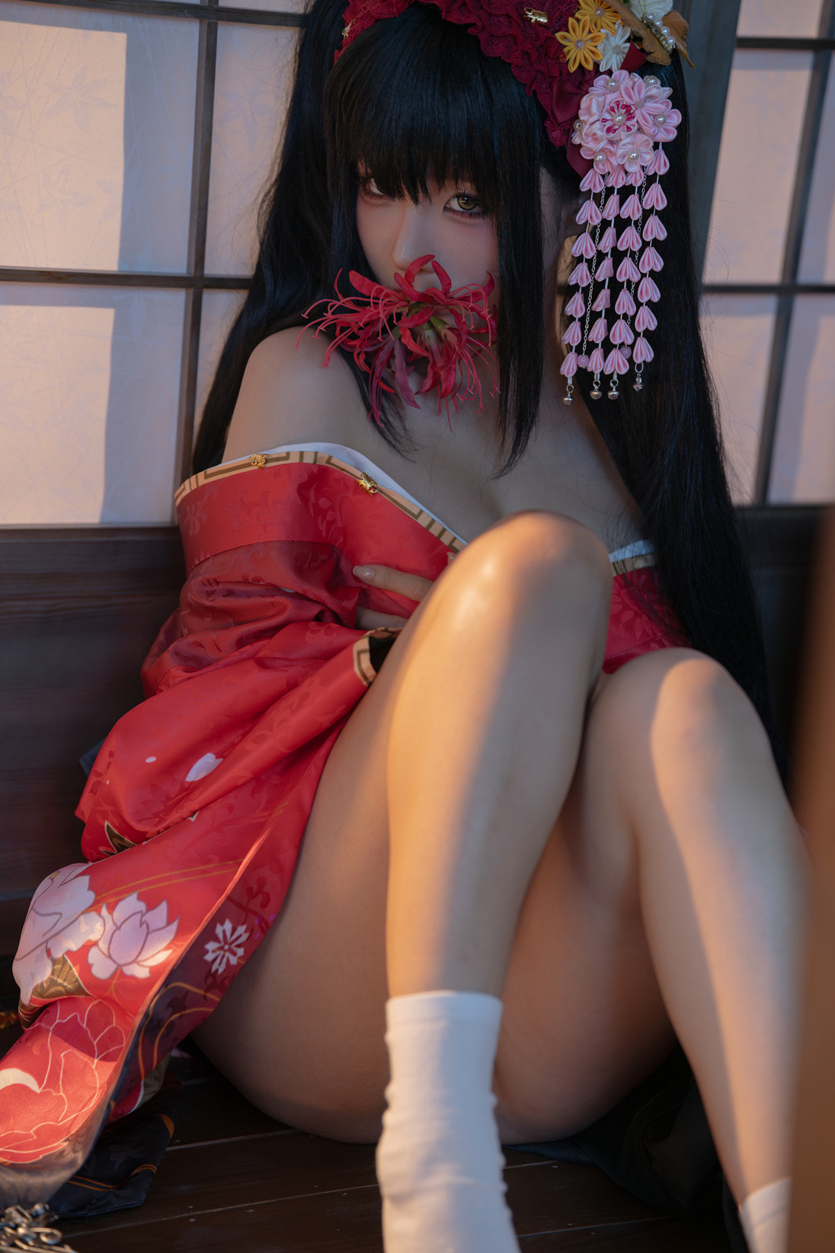 Cosplay 蠢沫沫Chunmomo 狂三和服 Kurumi Set.01