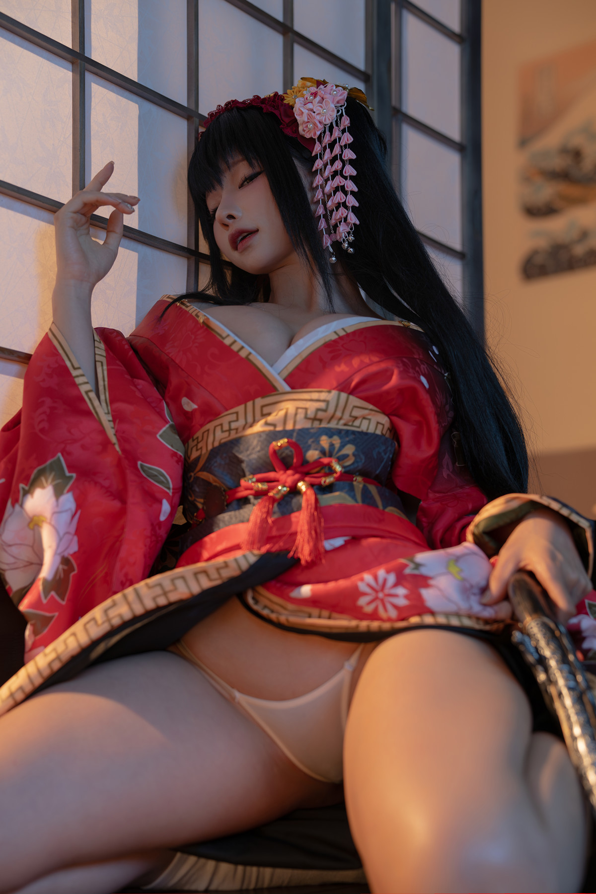 Cosplay 蠢沫沫Chunmomo 狂三和服 Kurumi Set.01