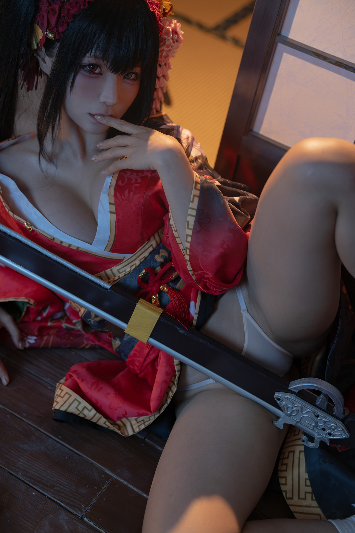 Cosplay 蠢沫沫Chunmomo 狂三和服 Kurumi Set.01