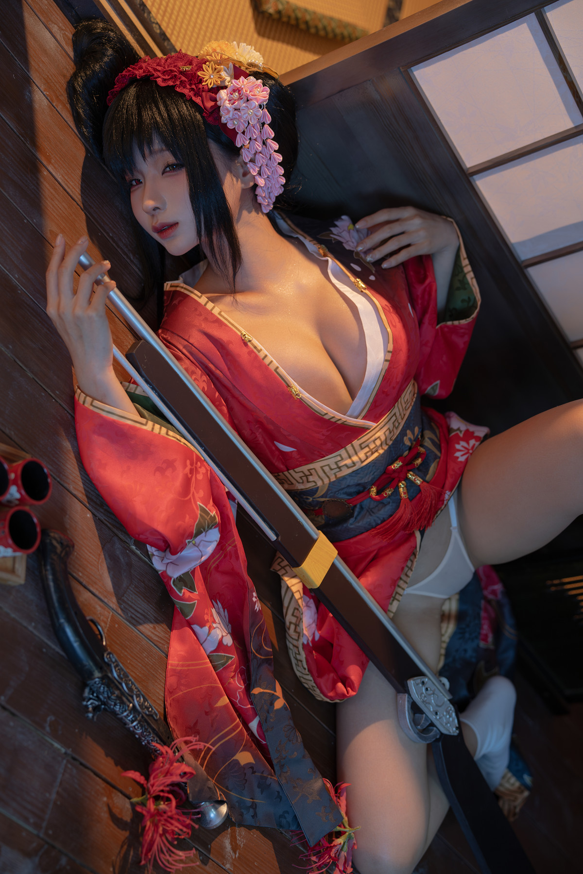 Cosplay 蠢沫沫Chunmomo 狂三和服 Kurumi Set.01