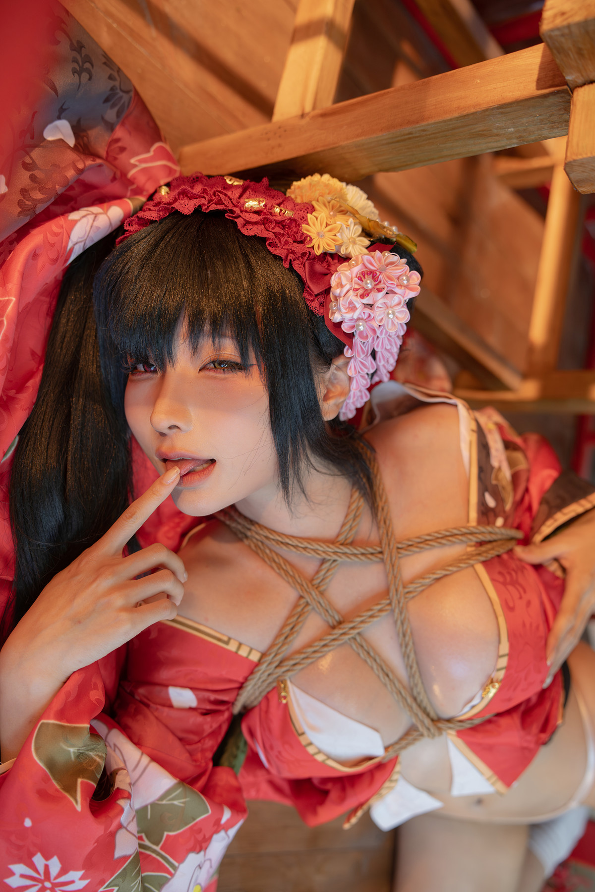 Cosplay 蠢沫沫Chunmomo 狂三和服 Kurumi Set.02