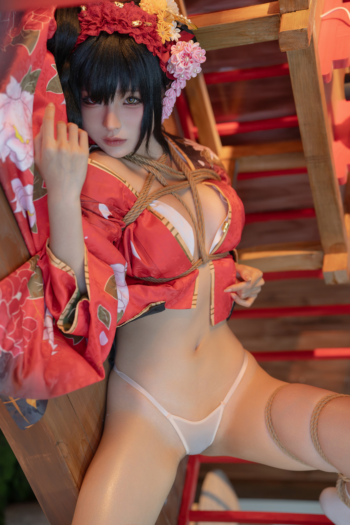 Cosplay 蠢沫沫Chunmomo 狂三和服 Kurumi Set.02