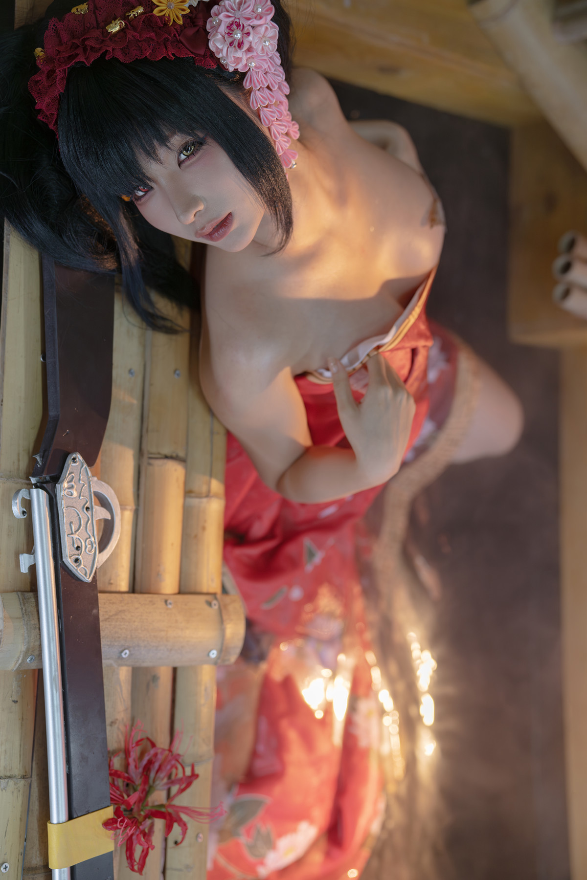 Cosplay 蠢沫沫Chunmomo 狂三和服 Kurumi Set.03