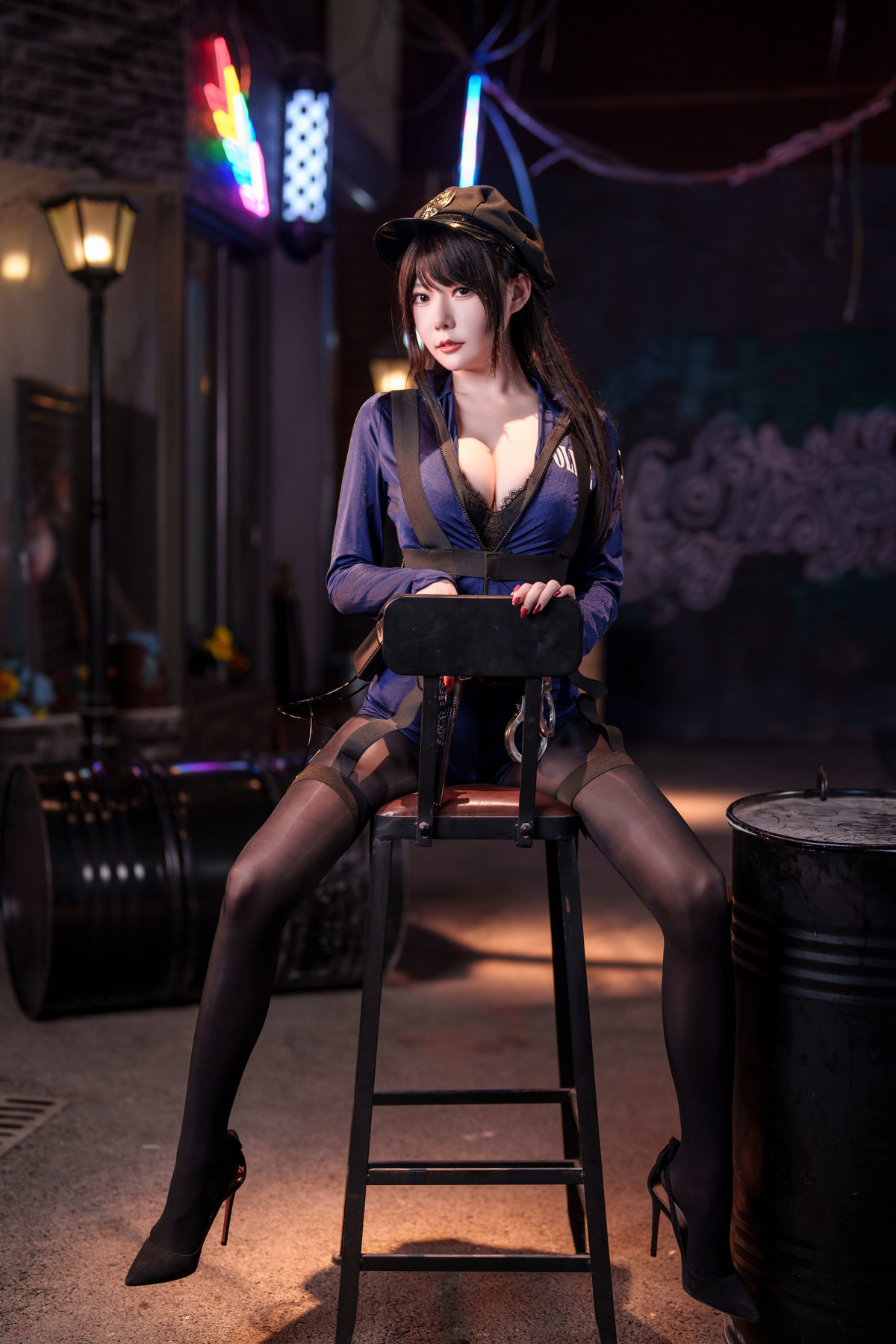 Cosplay 香草喵露露 女警