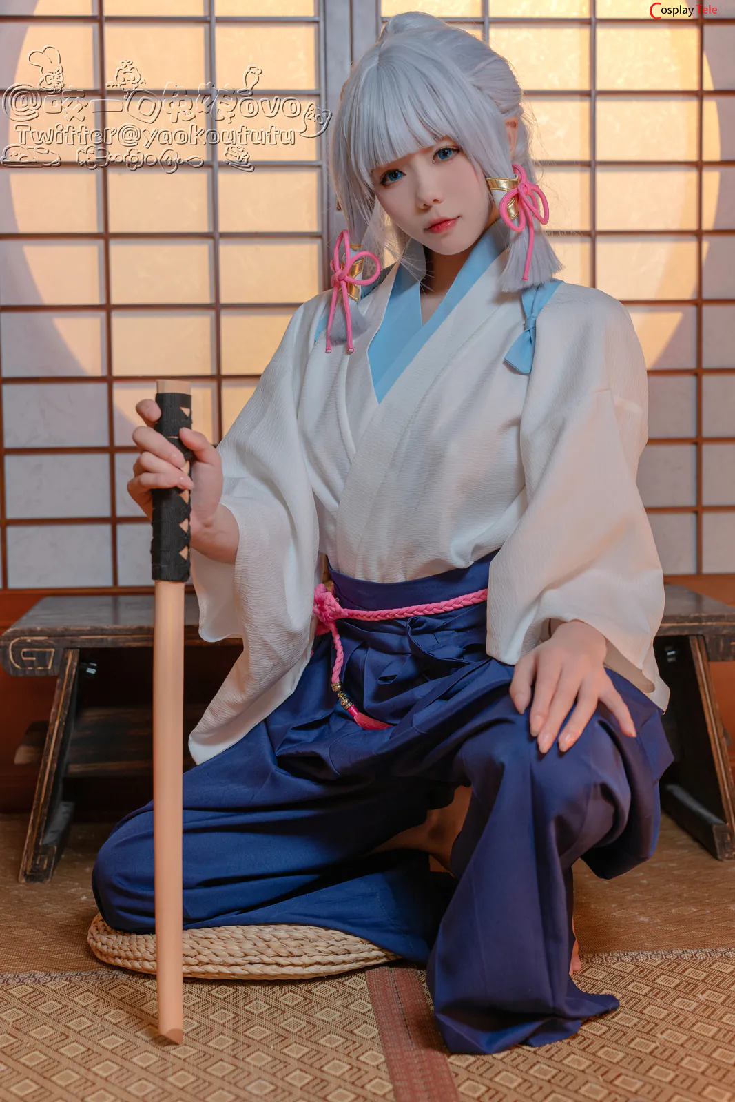 咬一口兔娘ovo (Yaokoututu) cosplay Ayaka Kamisato – Genshin Impact