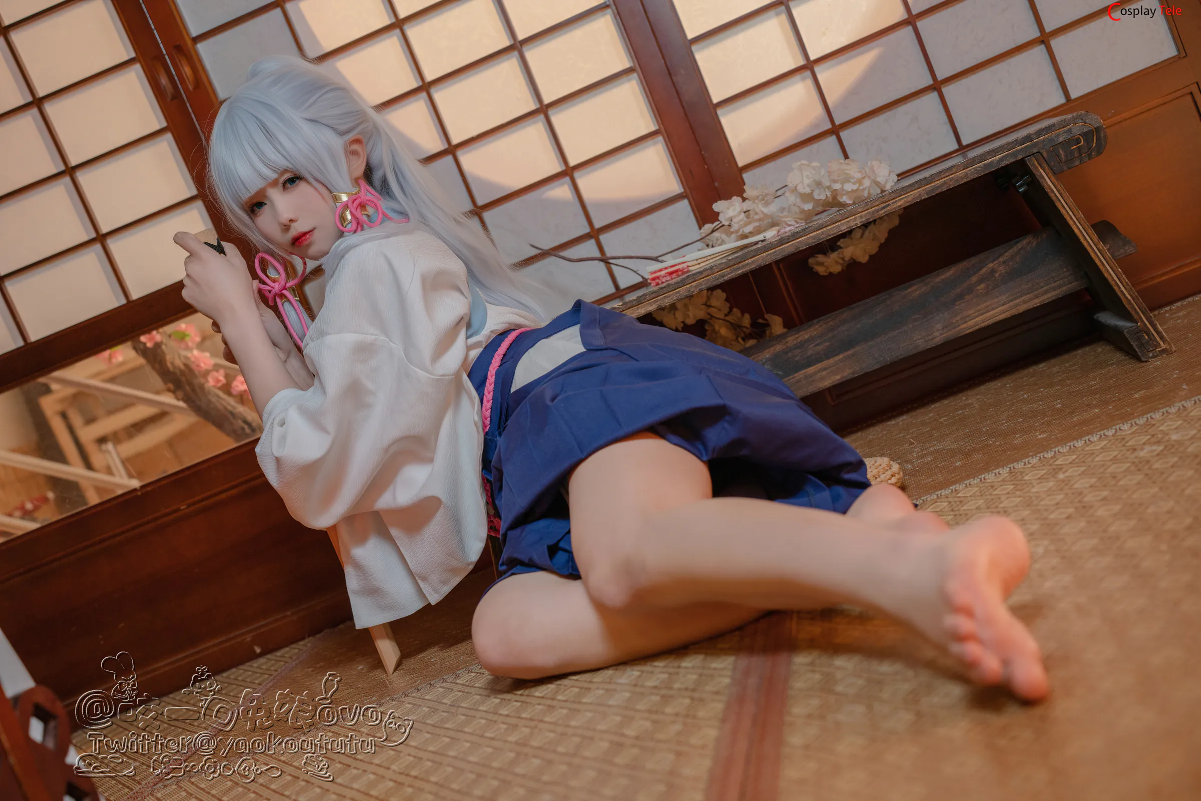 咬一口兔娘ovo (Yaokoututu) cosplay Ayaka Kamisato – Genshin Impact