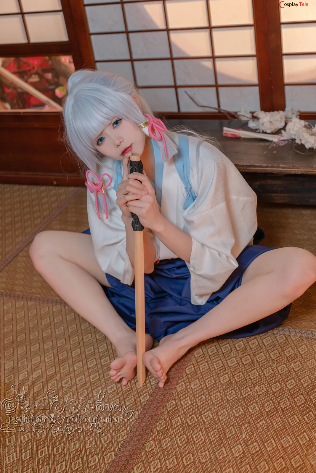 咬一口兔娘ovo (Yaokoututu) cosplay Ayaka Kamisato – Genshin Impact