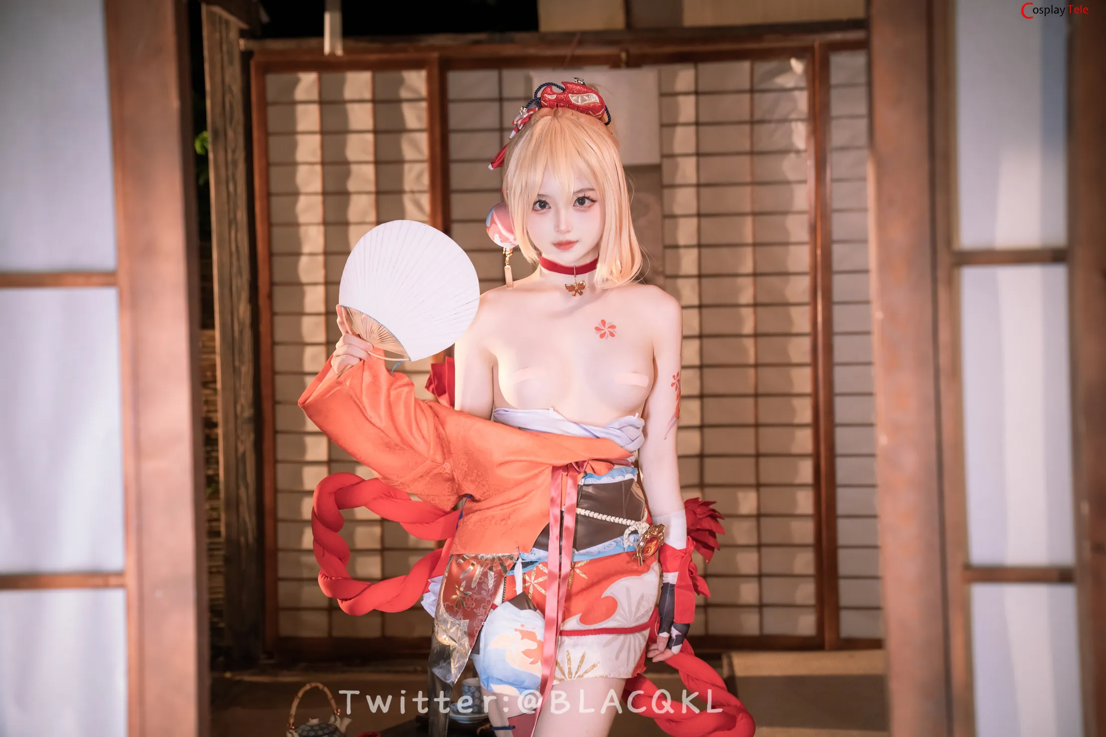 Blacqkl (白莉爱吃巧克力) cosplay Yoimiya – Genshin Impact