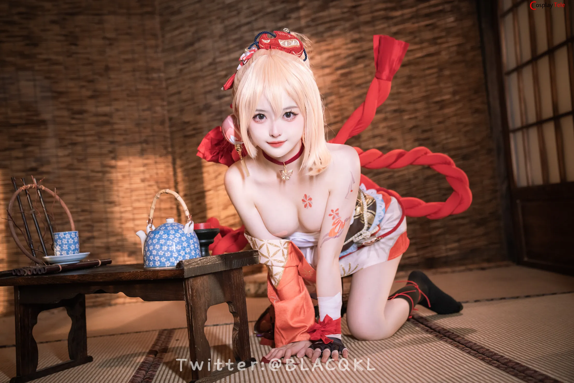 Blacqkl (白莉爱吃巧克力) cosplay Yoimiya – Genshin Impact