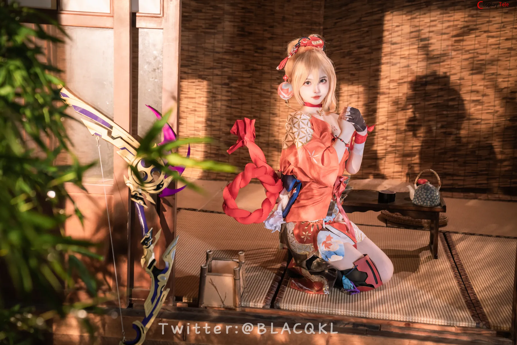 Blacqkl (白莉爱吃巧克力) cosplay Yoimiya – Genshin Impact