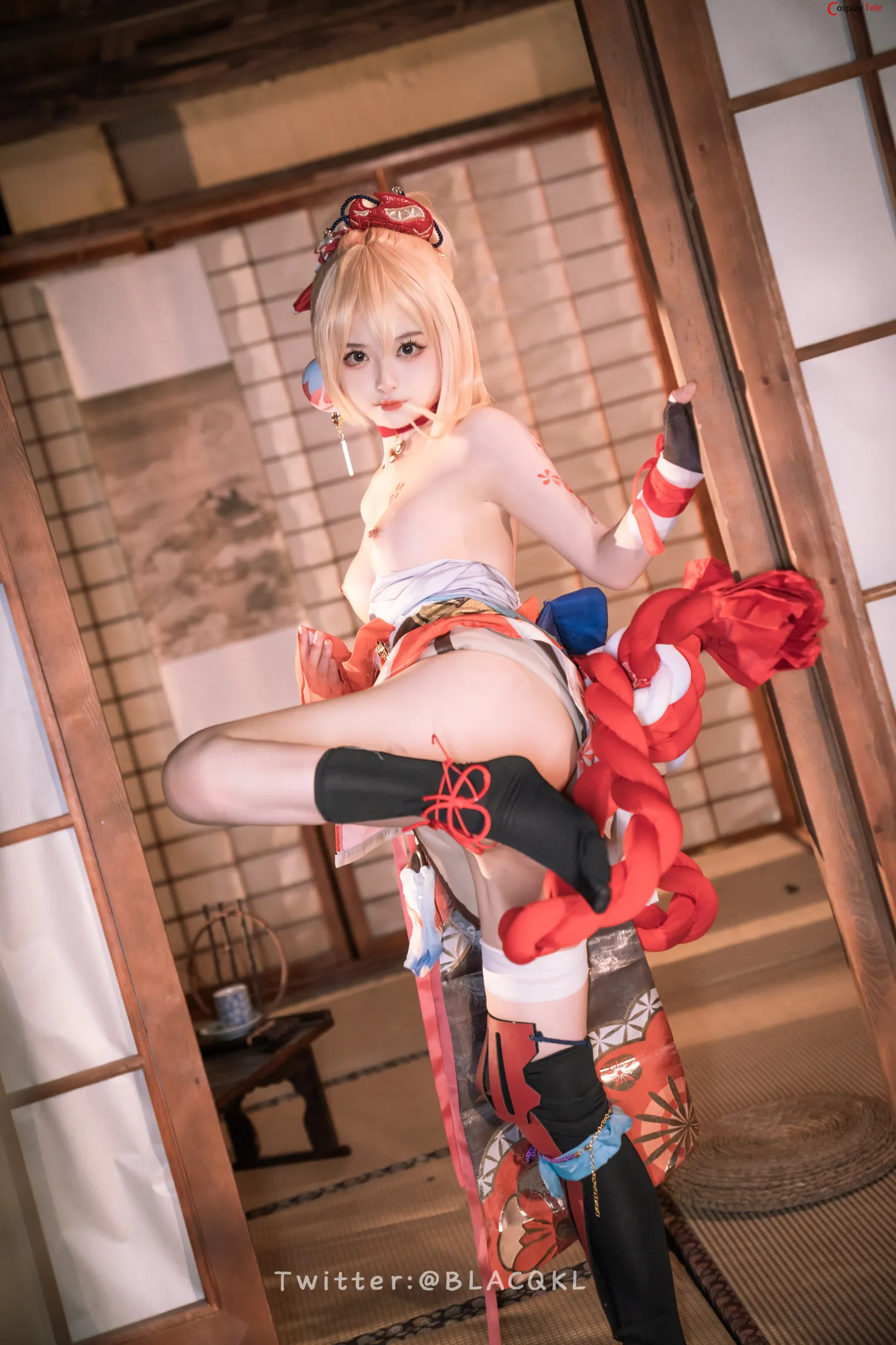 Blacqkl (白莉爱吃巧克力) cosplay Yoimiya – Genshin Impact