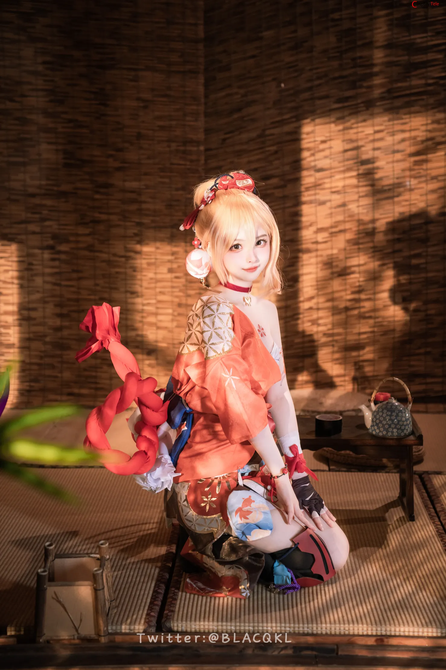 Blacqkl (白莉爱吃巧克力) cosplay Yoimiya – Genshin Impact