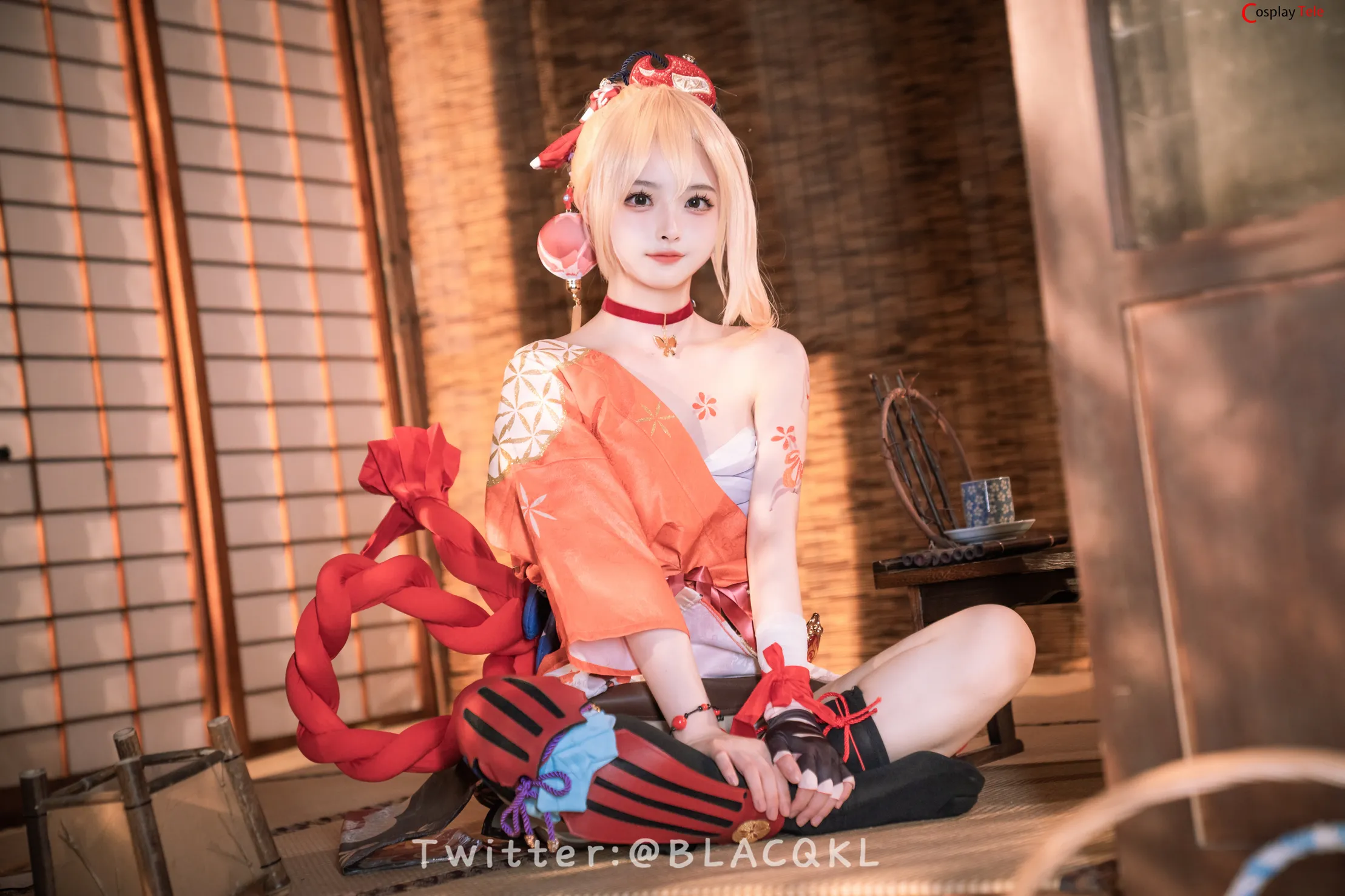 Blacqkl (白莉爱吃巧克力) cosplay Yoimiya – Genshin Impact