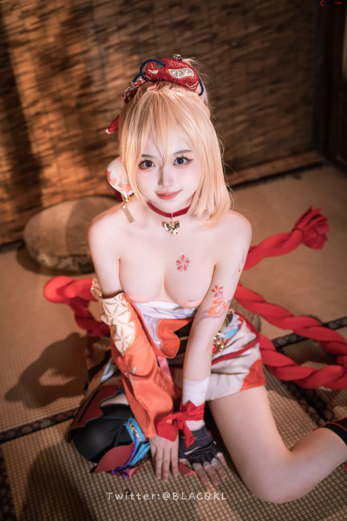 Blacqkl (白莉爱吃巧克力) cosplay Yoimiya – Genshin Impact